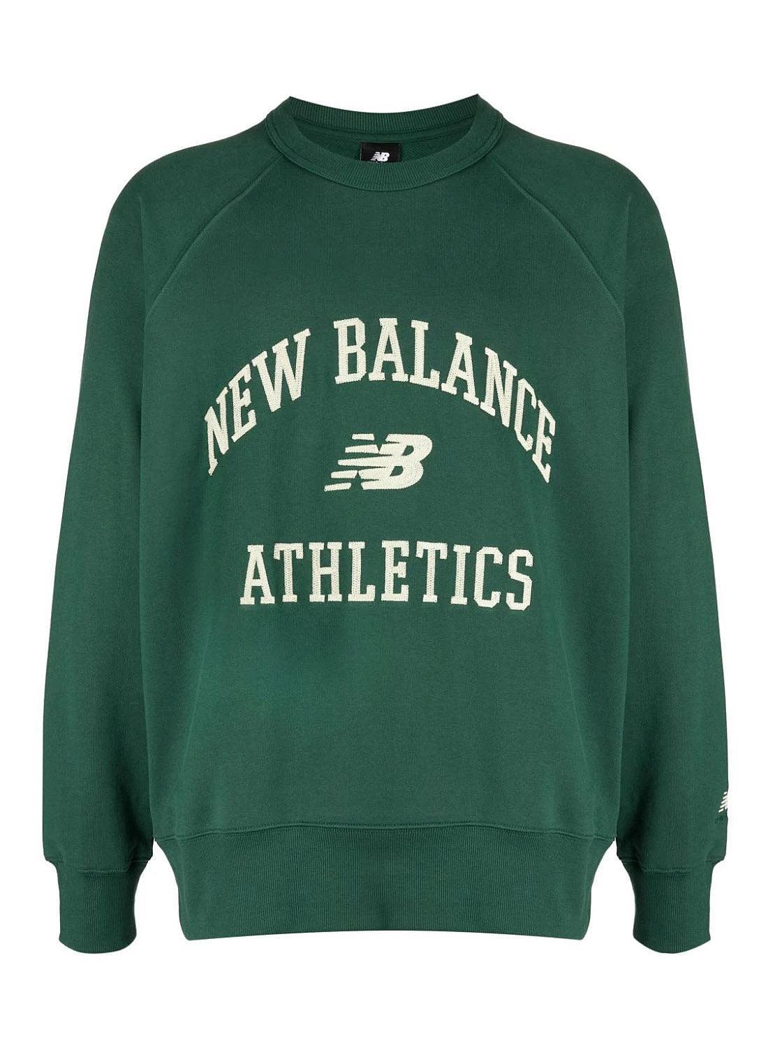 New Balance Athletics Varsity Fleece Crewneck in Green for Men | Lyst UK