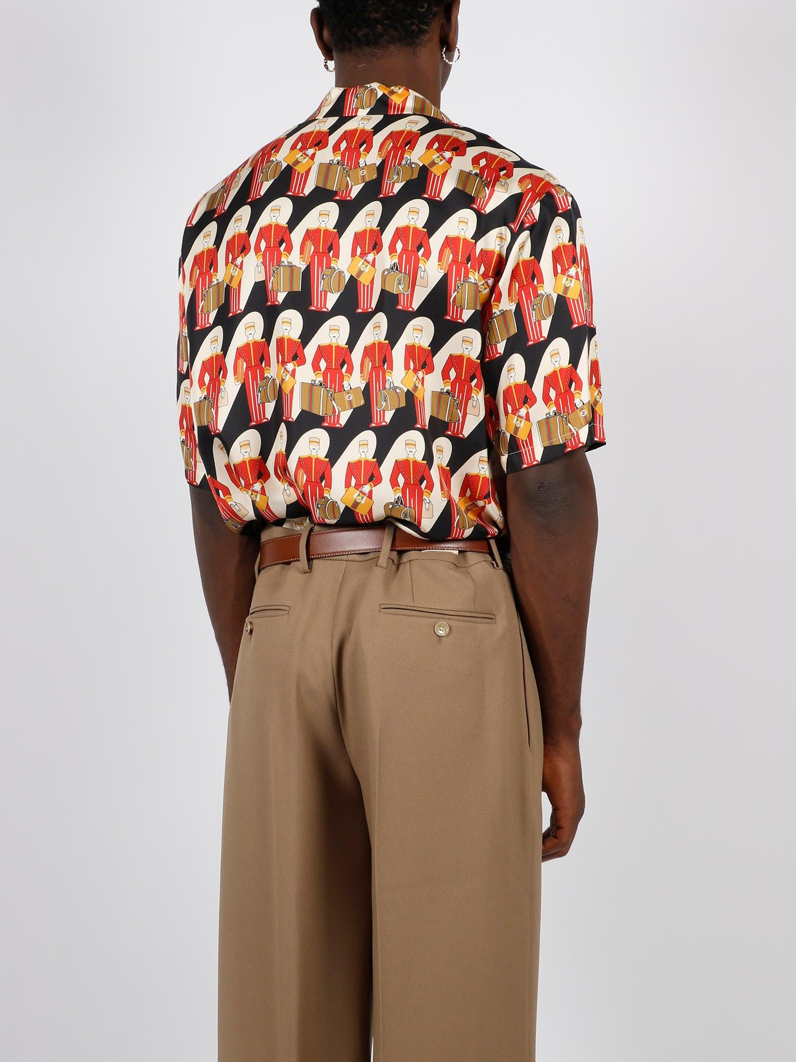 Gucci Silk Porter Print Shirt