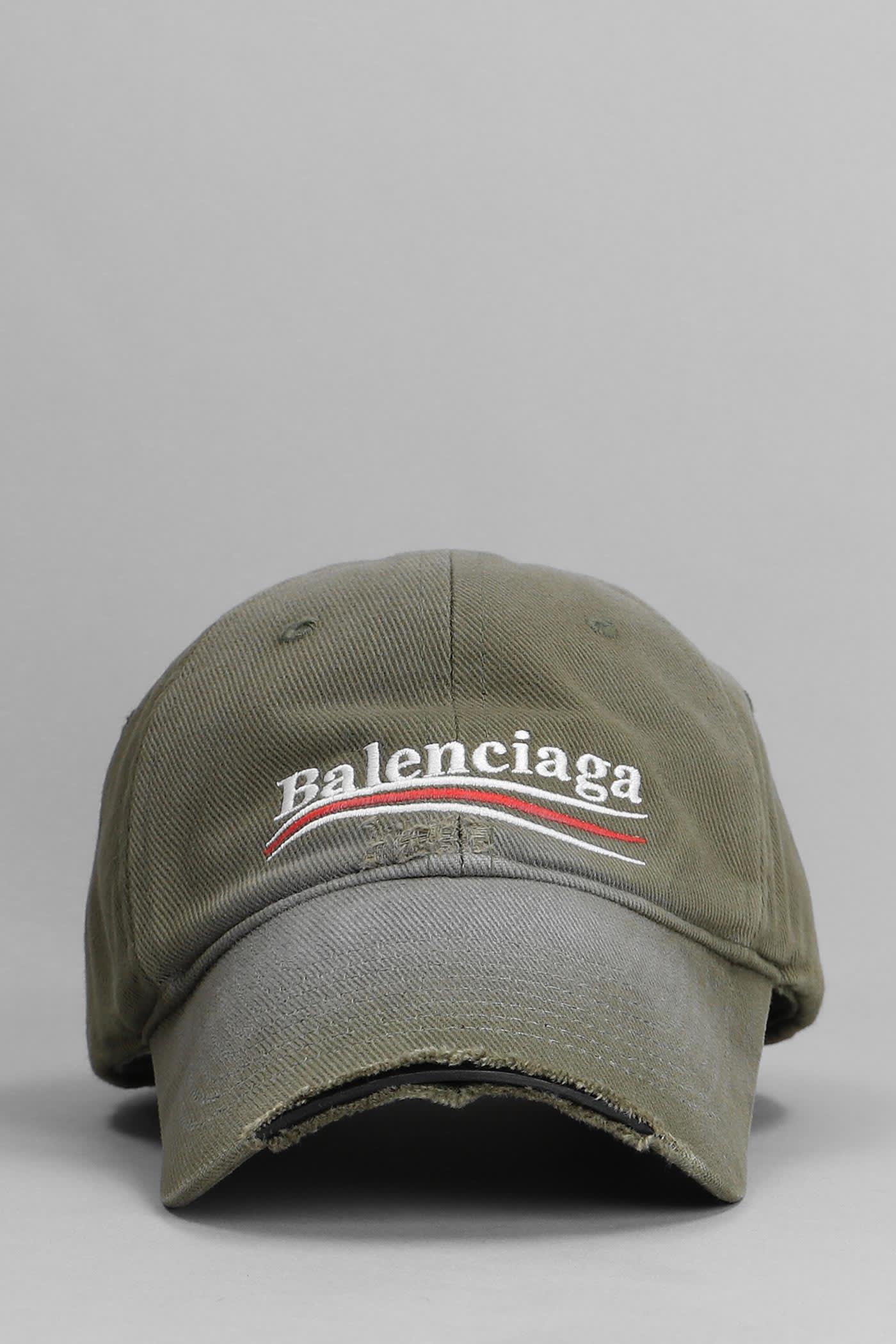 Balenciaga Hats In Khaki Cotton in Gray | Lyst