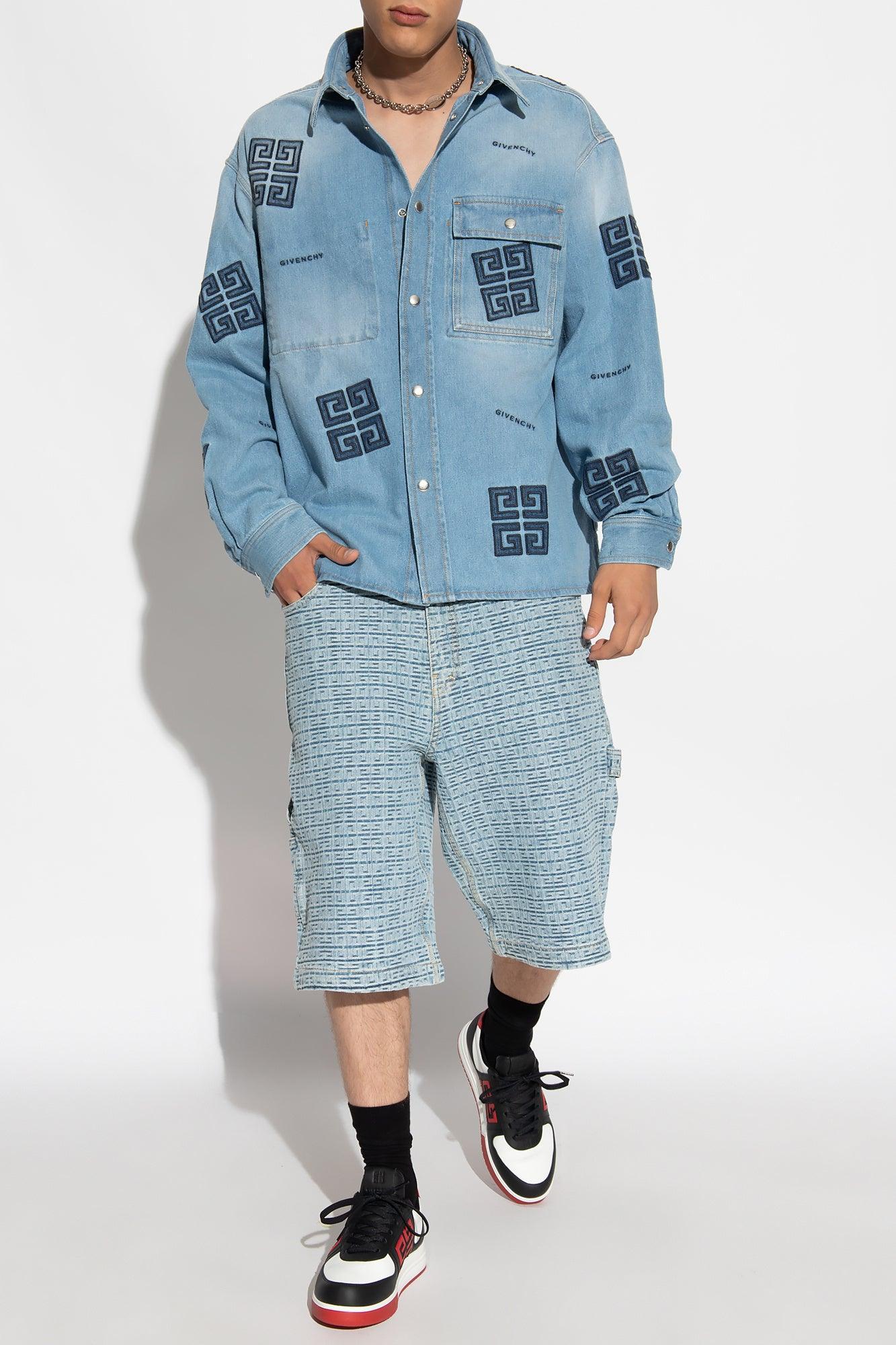 Blue givenchy shorts outlet