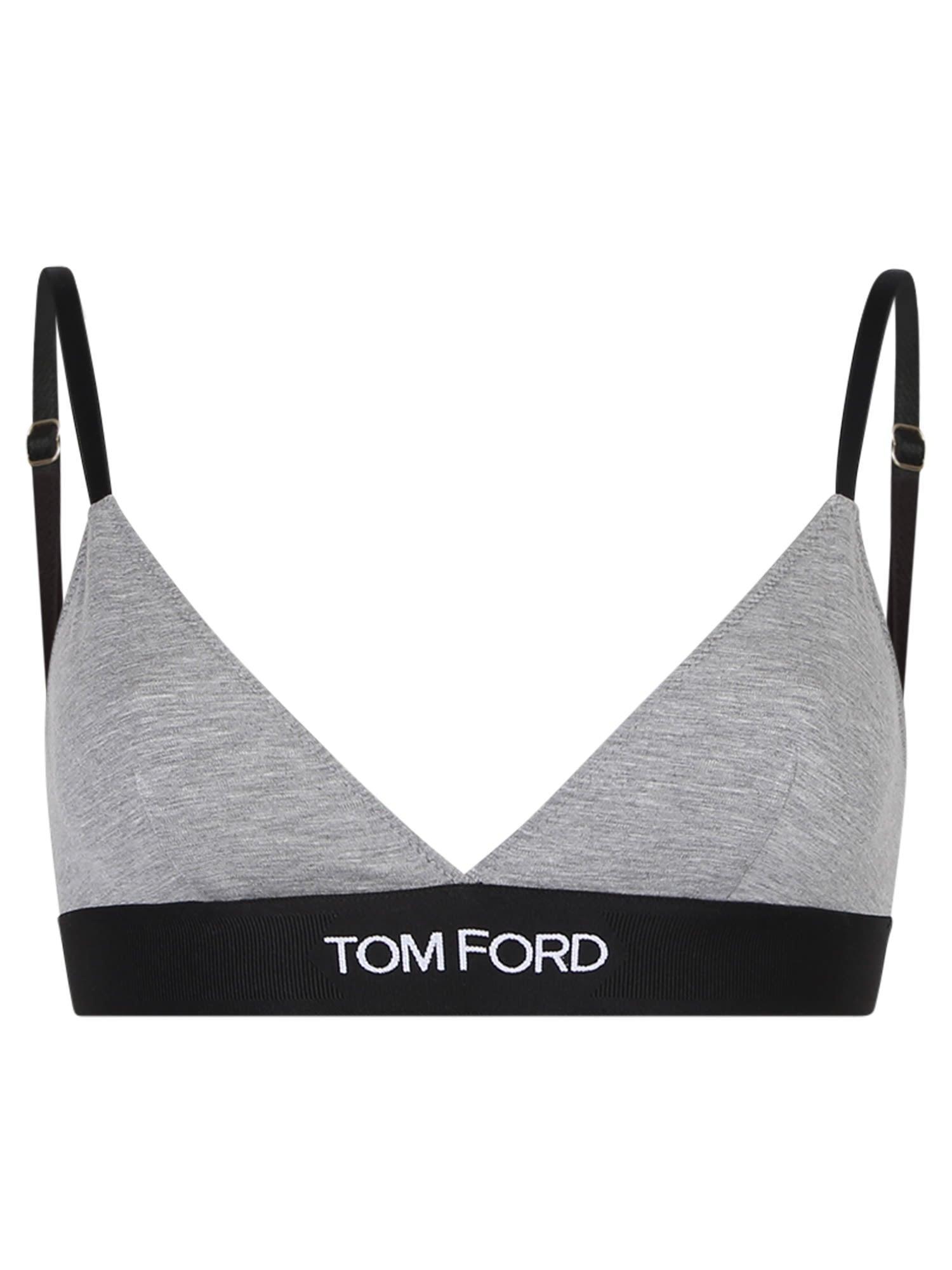 Tom Ford logo-underband Bra - Grey