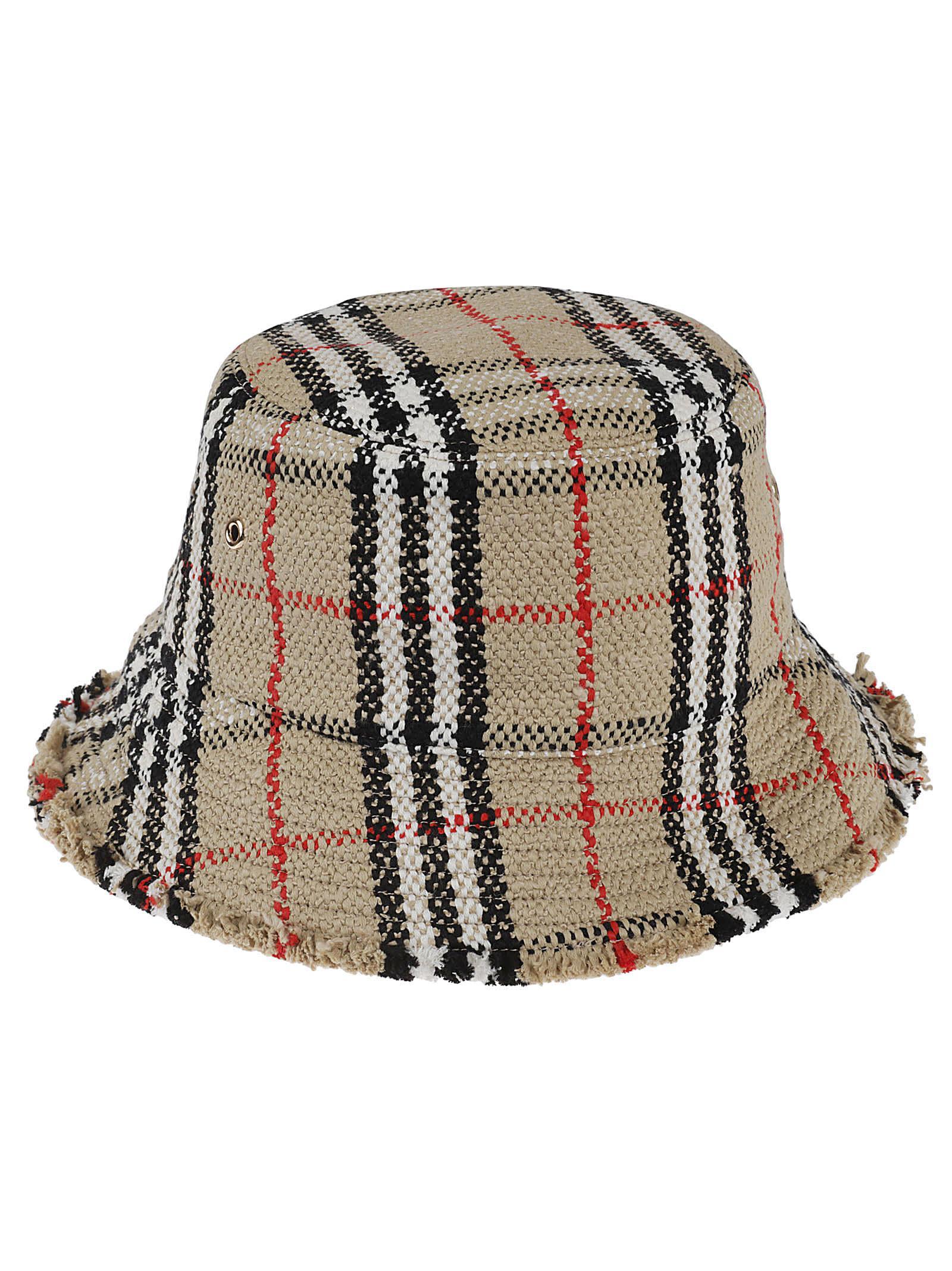 Burberry Checked Bucket Hat Archive Beige