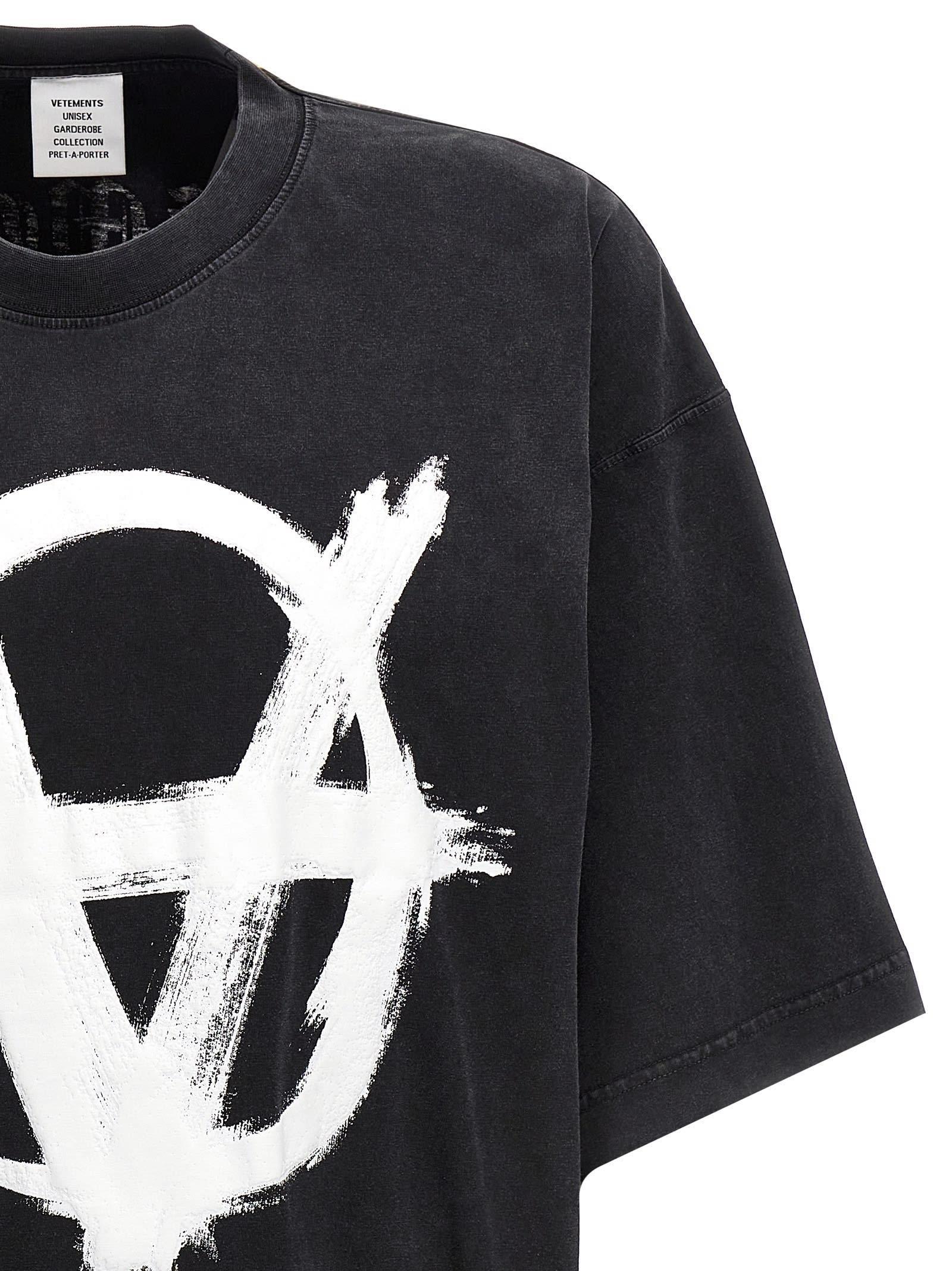 Vetements Reverse Anarchy T-shirt in Black for Men | Lyst