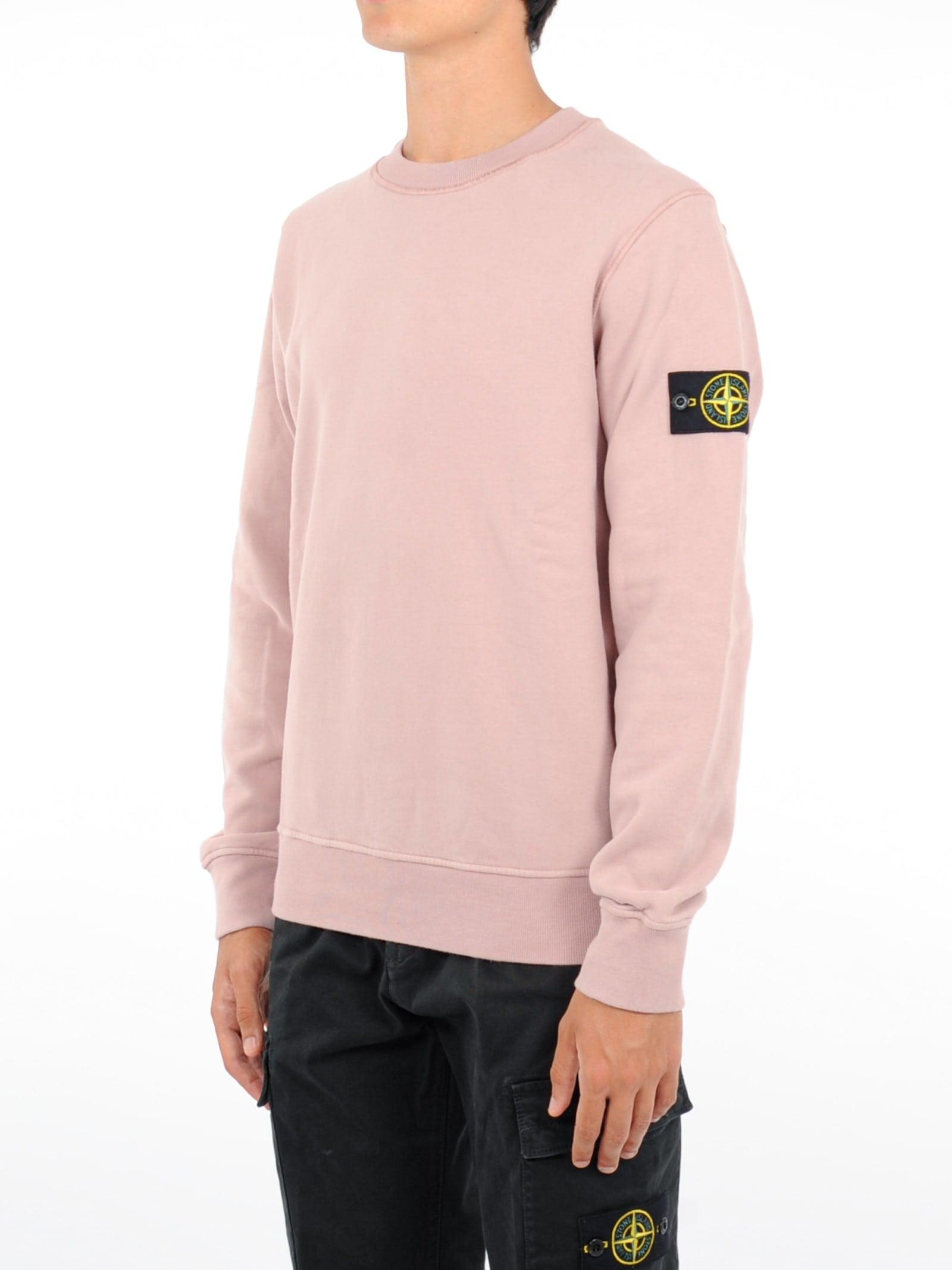 Stone Island Sweat Shirt Sweatshirt in Pink for Men | Lyst