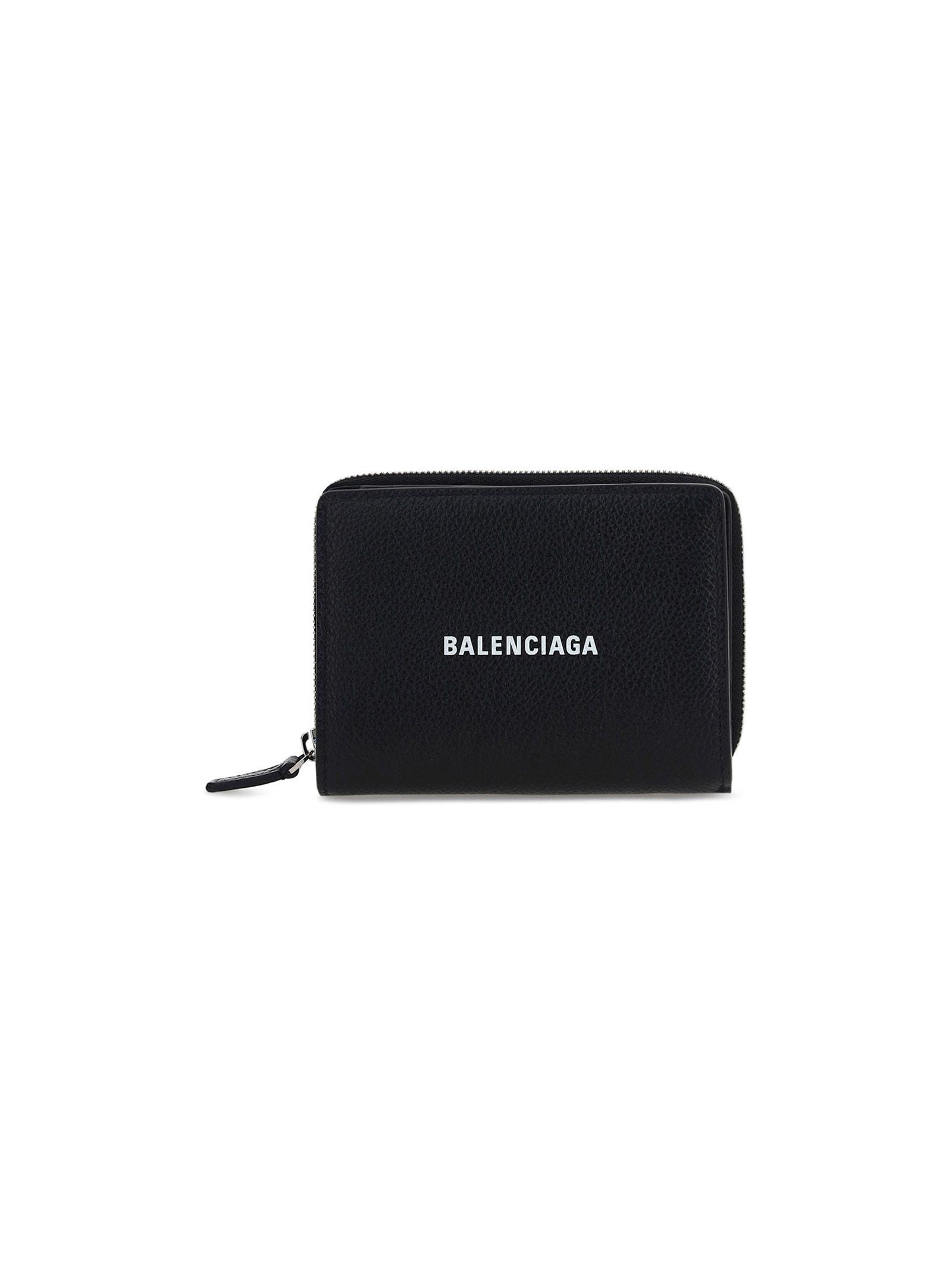 Balenciaga Leather Wallet in Black for Men | Lyst