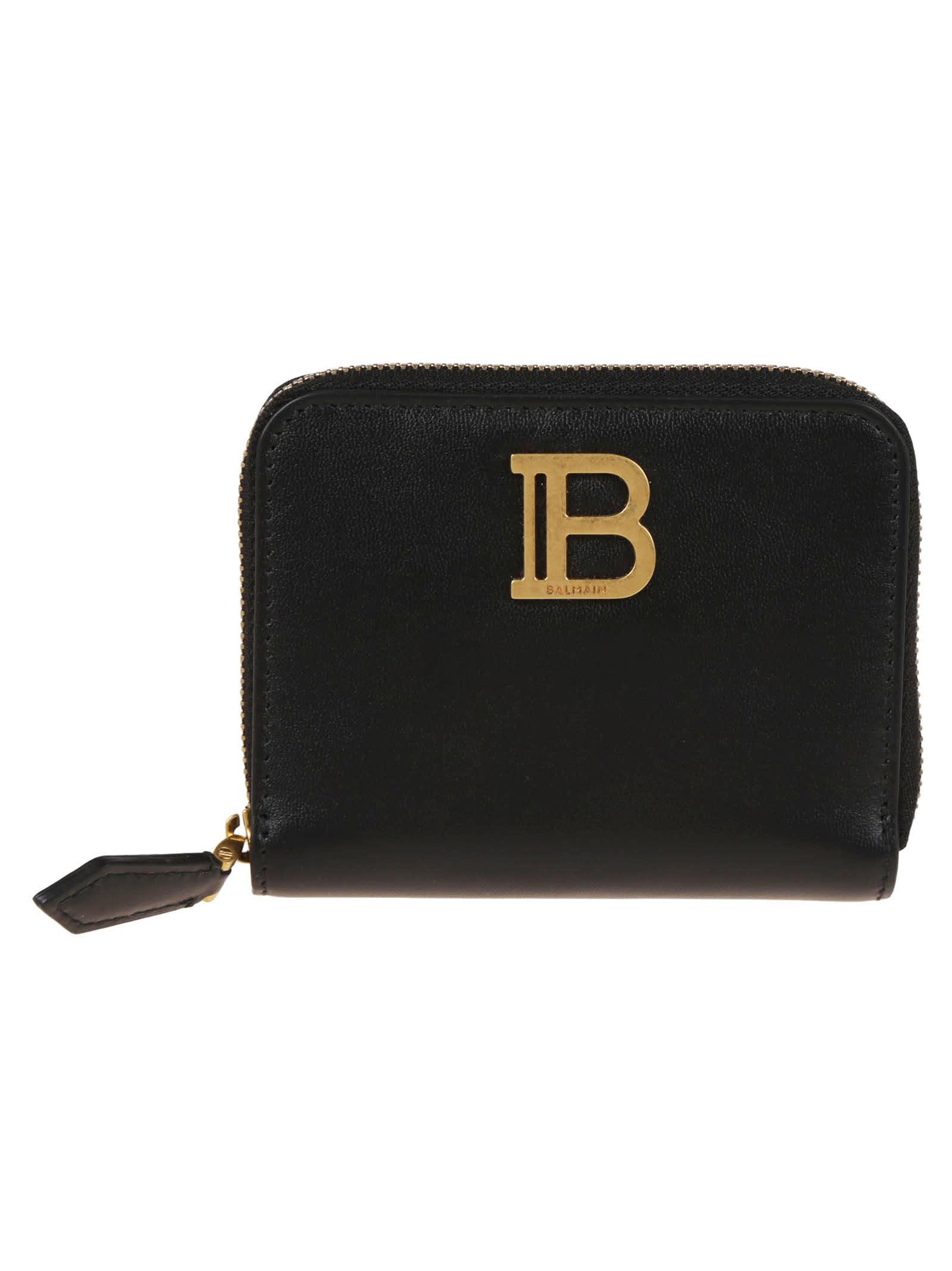 Balmain B-Buzz Patent Calfskin Leather Wallet on a Chain in 3Kb