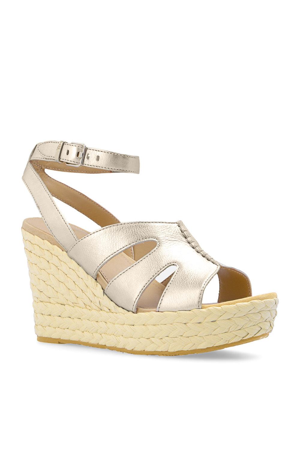 UGG Gold 'careena' Wedge Sandals in Natural | Lyst