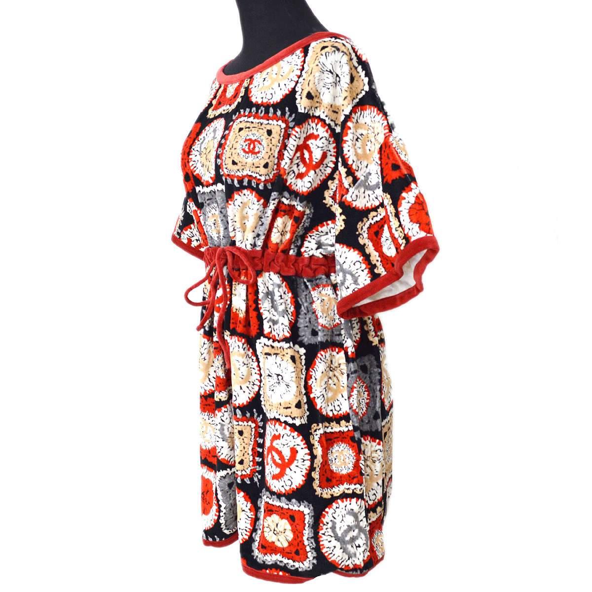 Chanel 2009 Spring Cc Graphic-print Mini Dress #44 in Red