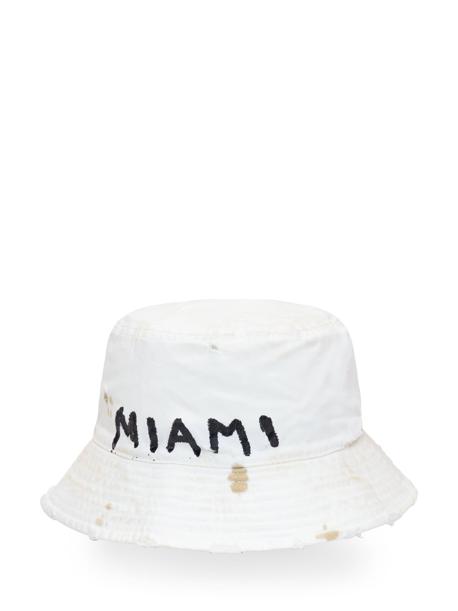 Palm Angels Bucket Hat With Logo in White for Men | Lyst