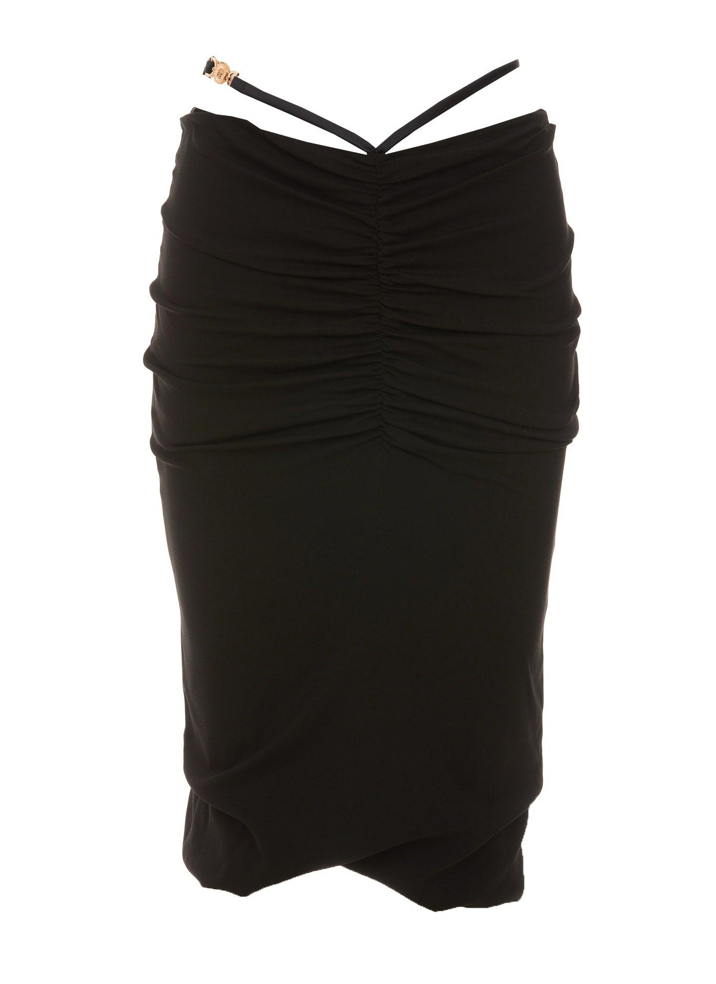 Versace Synthetic Midi Medusa Skirt in Nero (Black) - Save 68% | Lyst UK