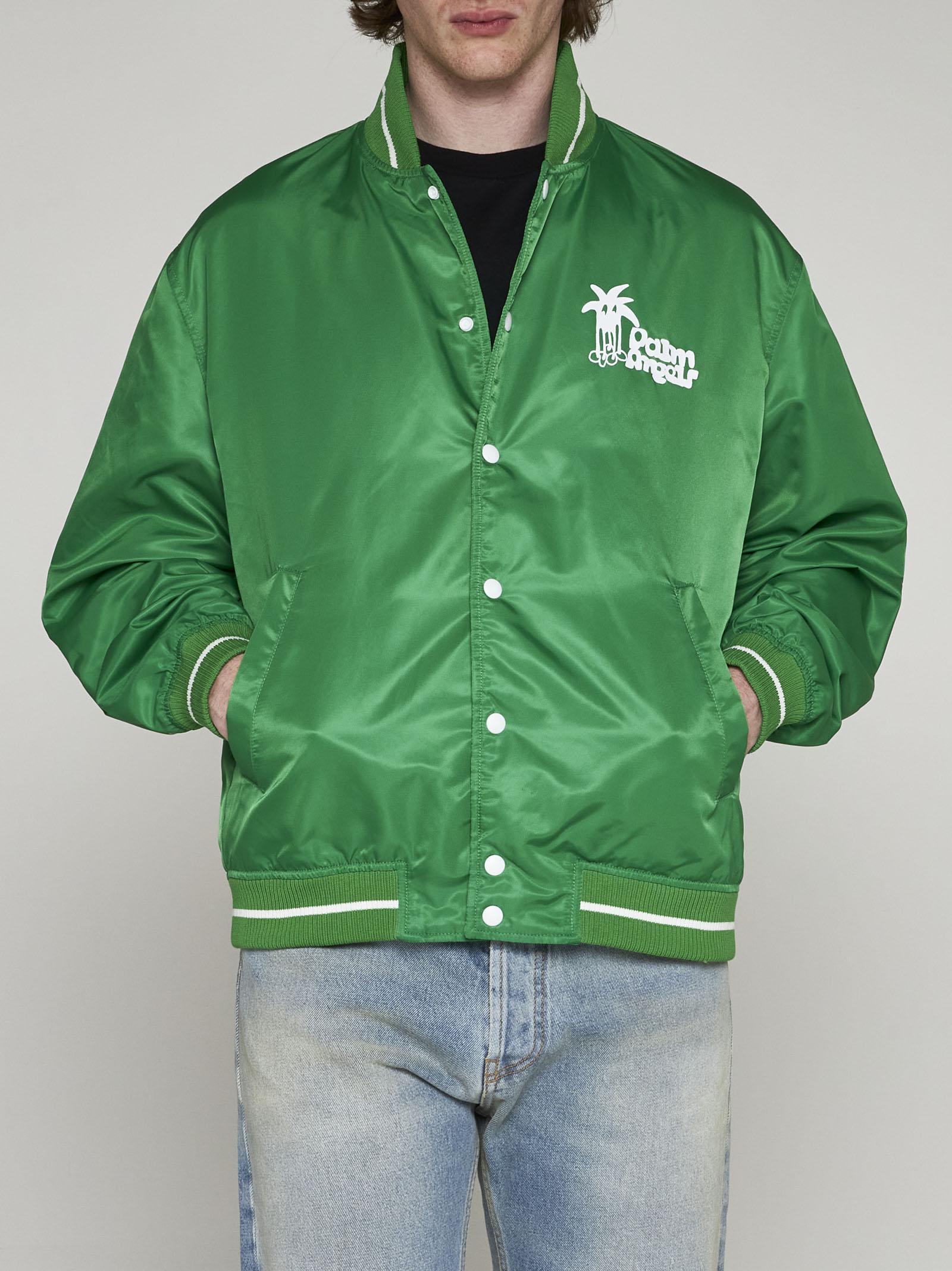 Men's Green Palm Angels Varsity Jacket - Jackets Expert