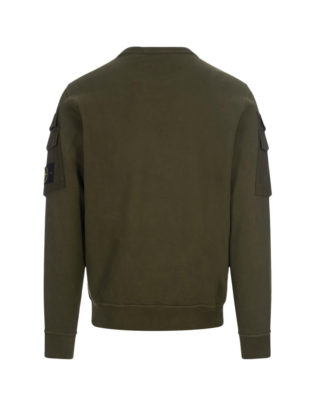 Stone Island Military Sweatshirt With Pockets in Green for Men Lyst