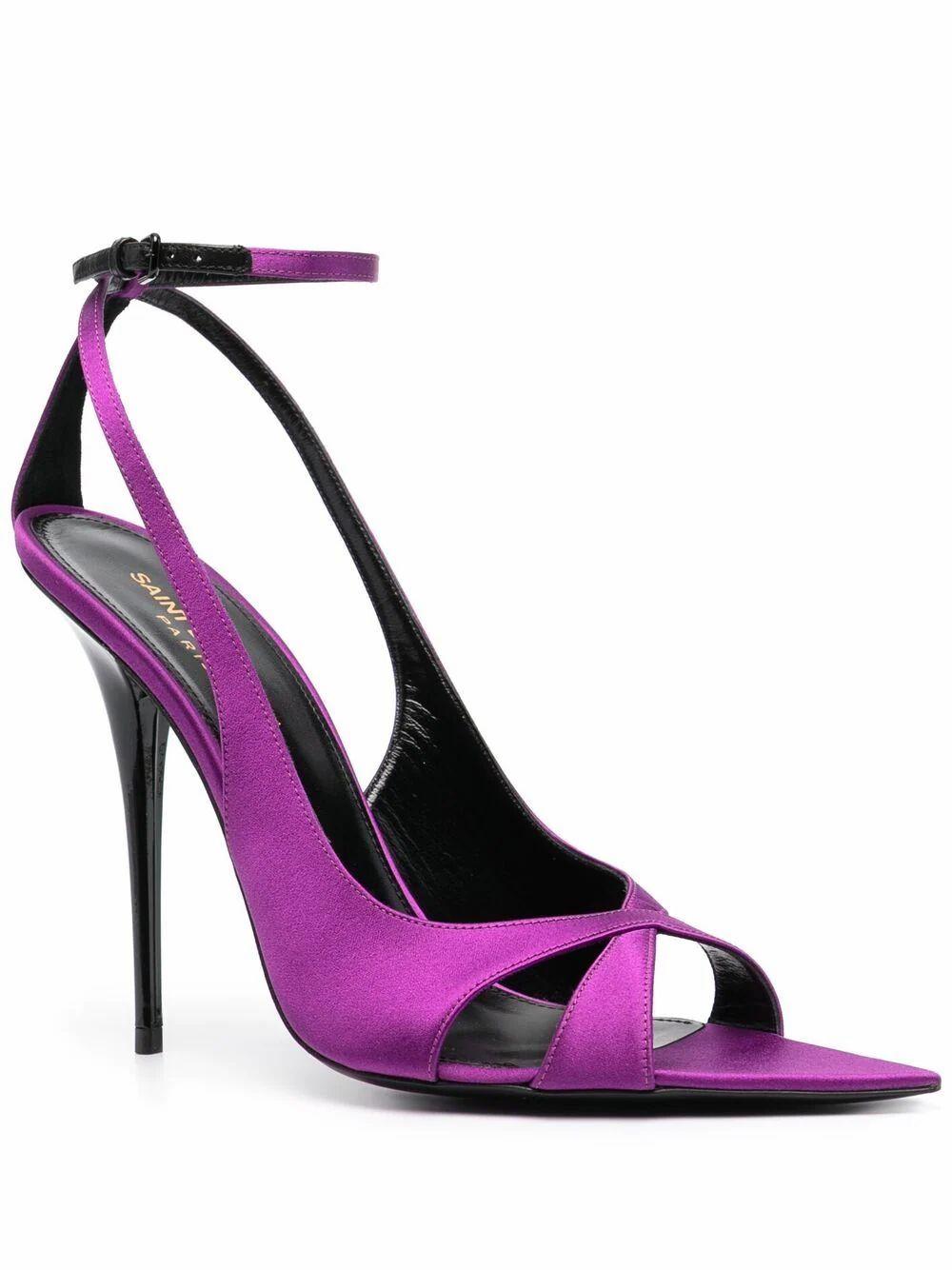 Purple Ankle-Strap High Heel Sandals | eBay