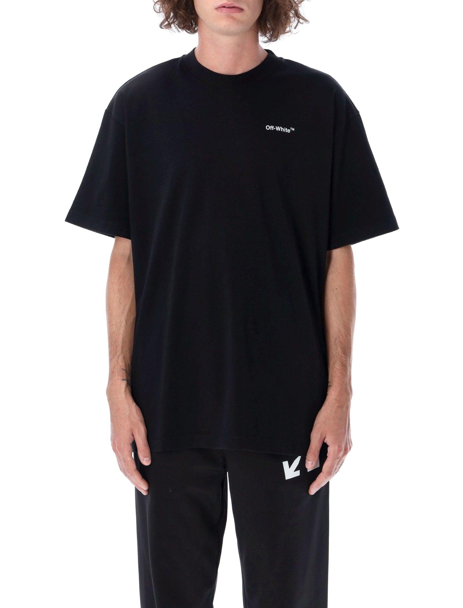 Off-White Caravaggio Back Print Oversized T-Shirt Black