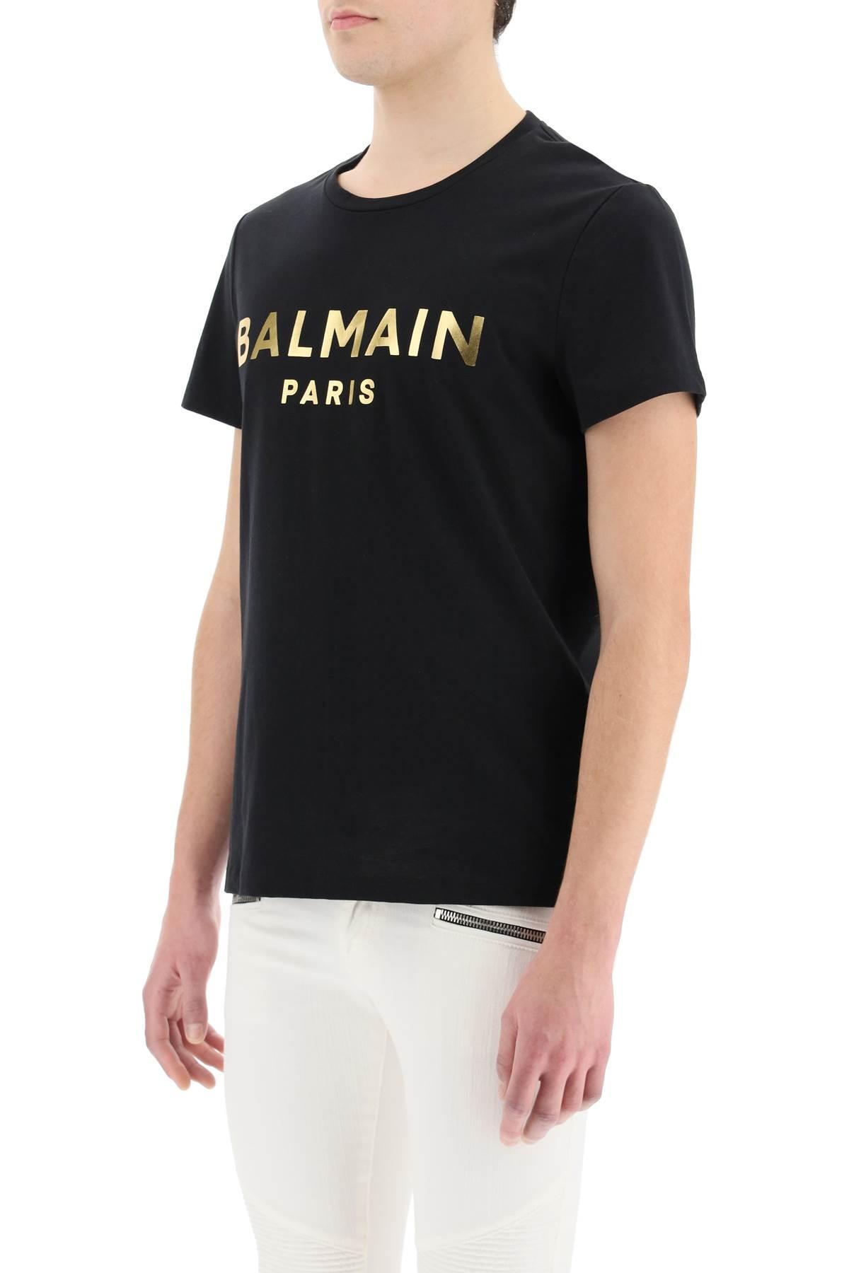 Balmain Logo Print in Black for Men |