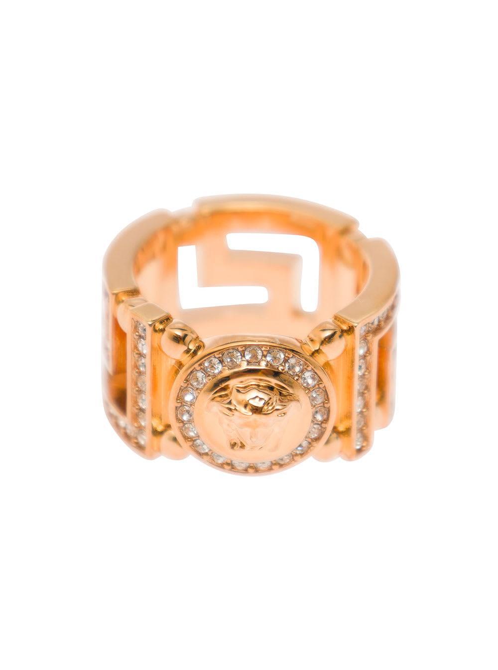 Versace Ring Metal Strass in Pink | Lyst