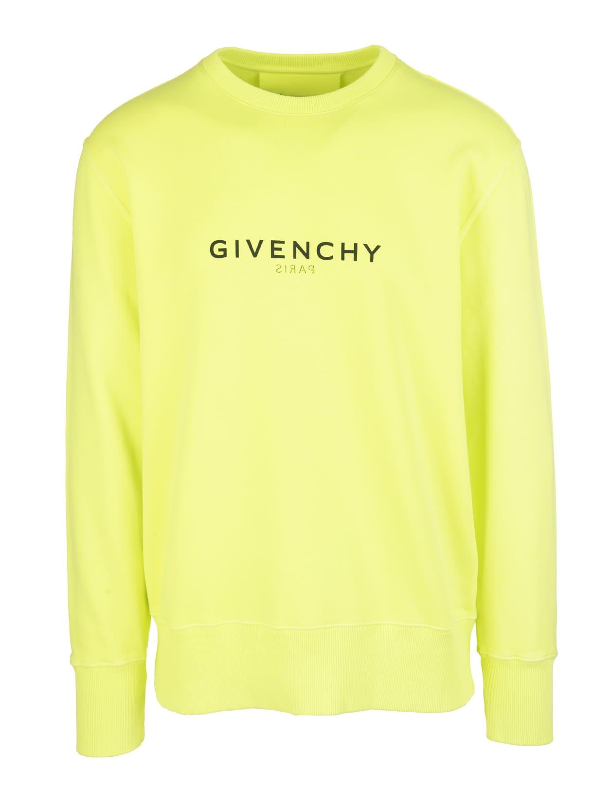 Givenchy Cotton Man Fluo Yellow Reverse Sweatshirt - Men for Men | Lyst