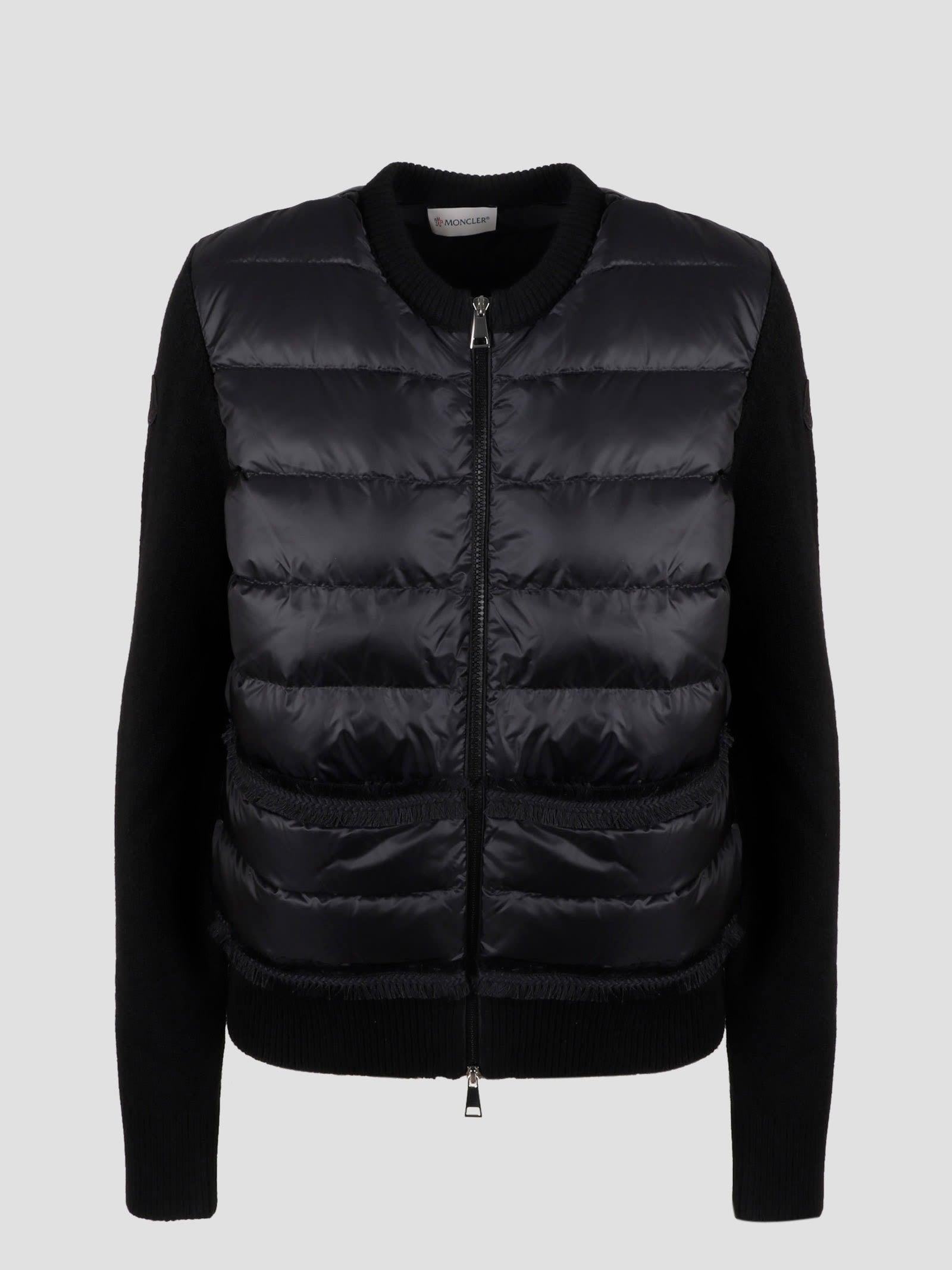 Moncler Cardigan Tricot in Black | Lyst