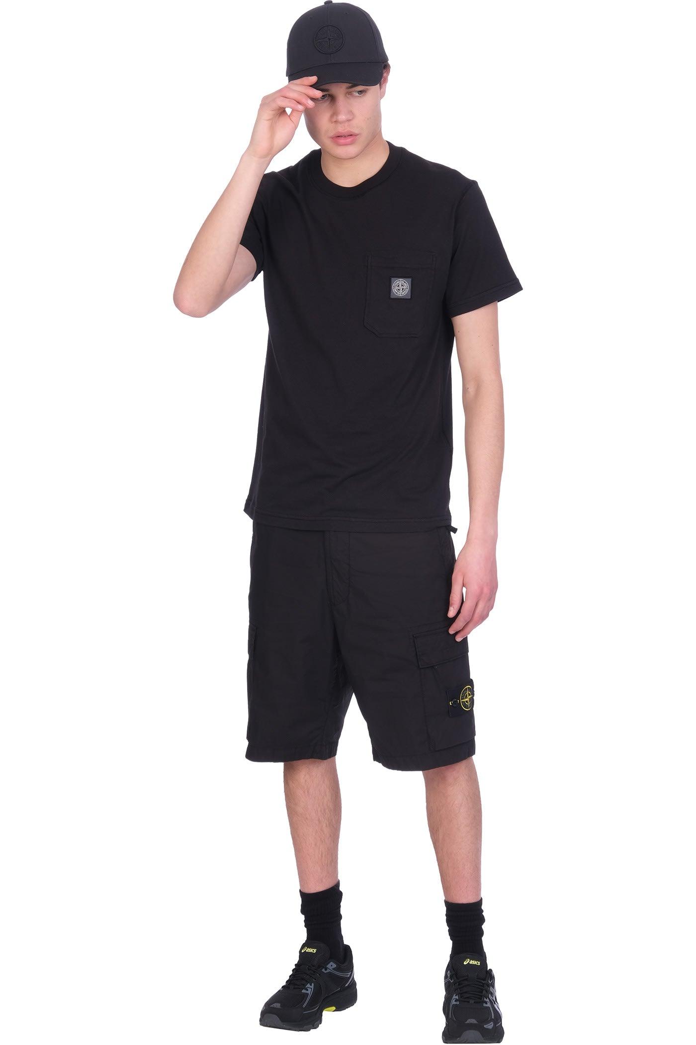 Stone Island Shorts In Cotton in Black for Men | Lyst
