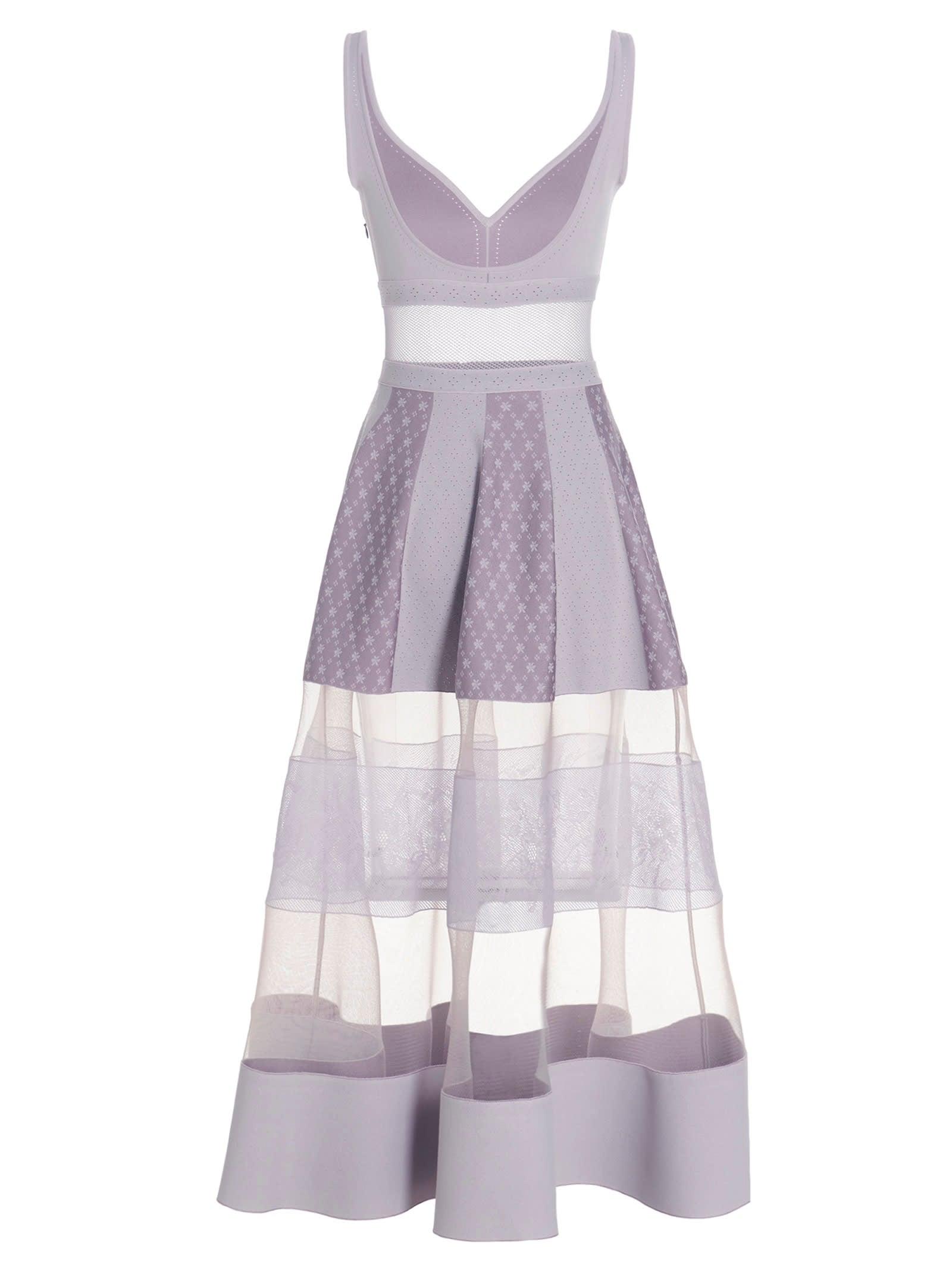 Alexander McQueen Synthetic Mesh Detail Dress - Women in Purple - Save 63%  | Lyst