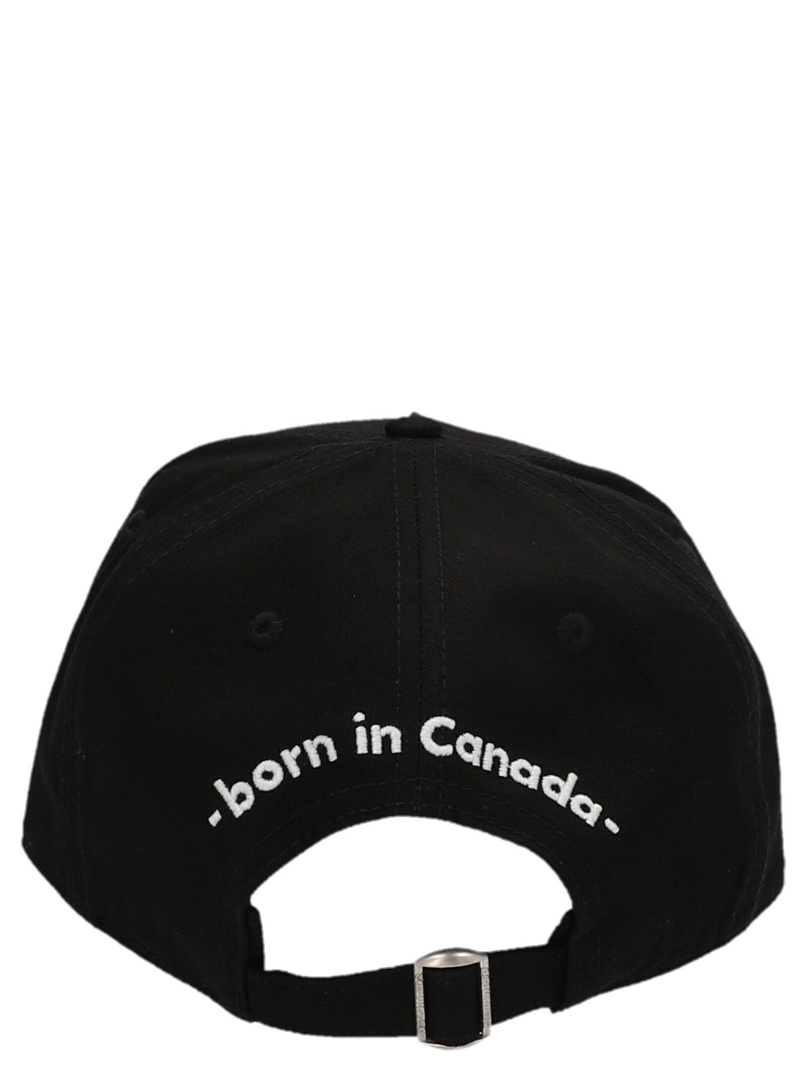 for Men Black Mens Accessories Hats DSquared² Cotton Logo Cap in Black+White Save 16% 