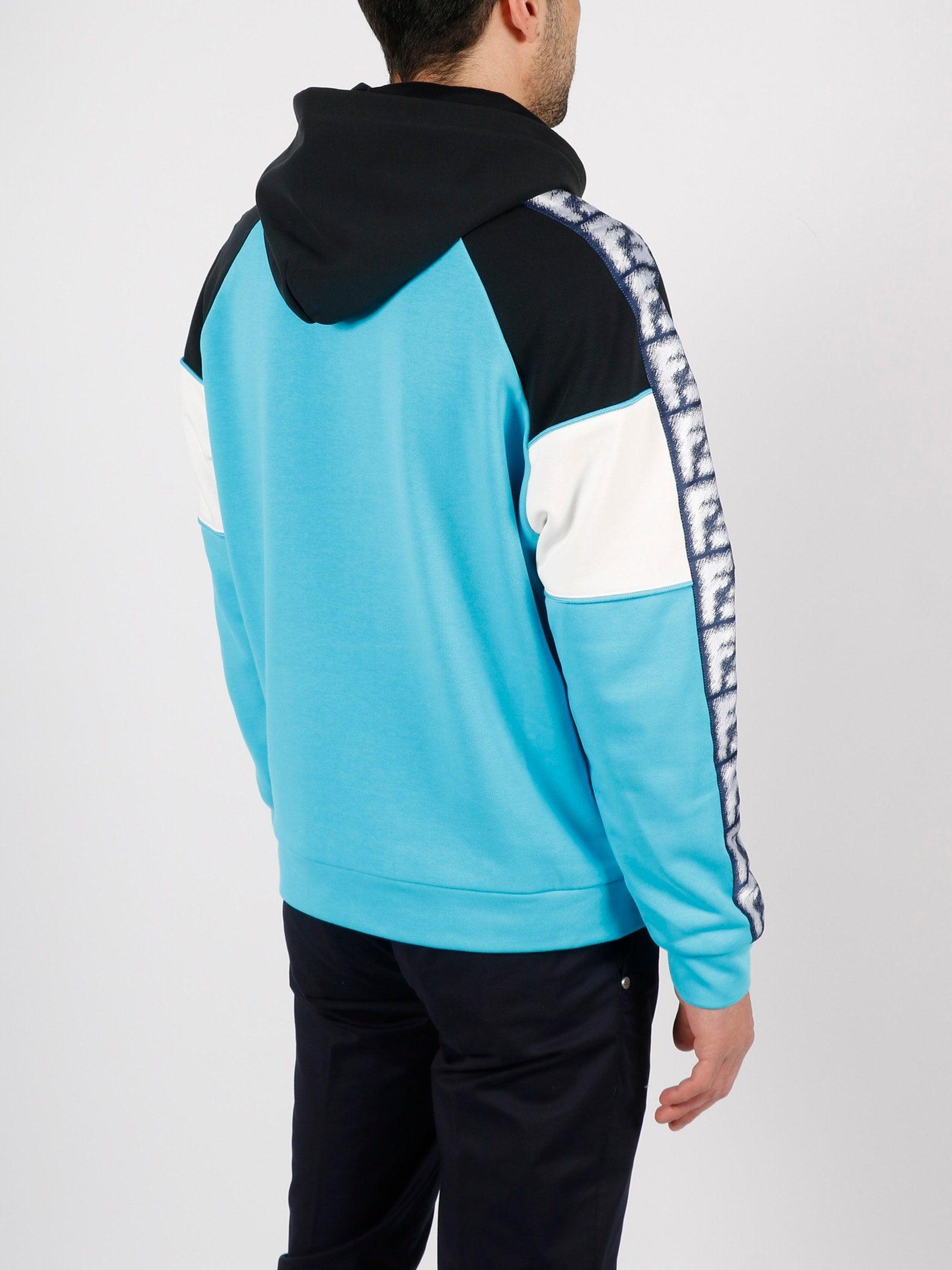 Fendi Zip Hoodie - Light Blue w. Logo » New Products Every Day