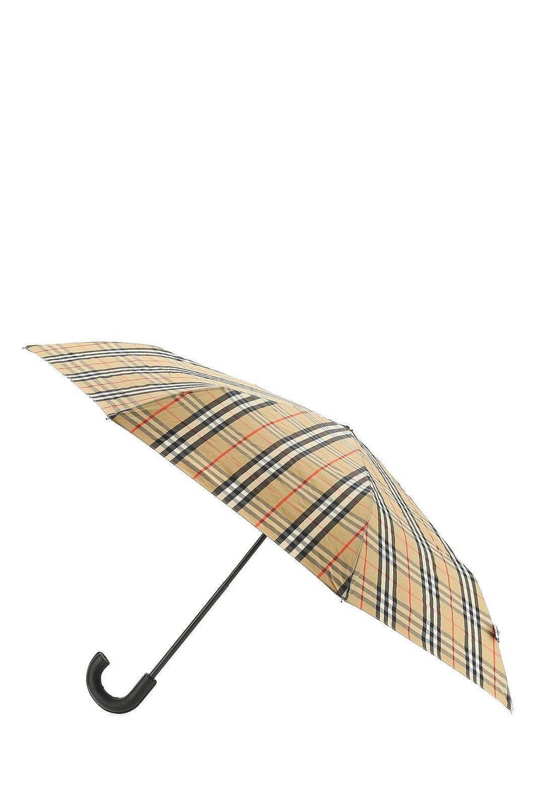 Burberry Vintage Check Folding Umbrella in Natural for Men | Lyst