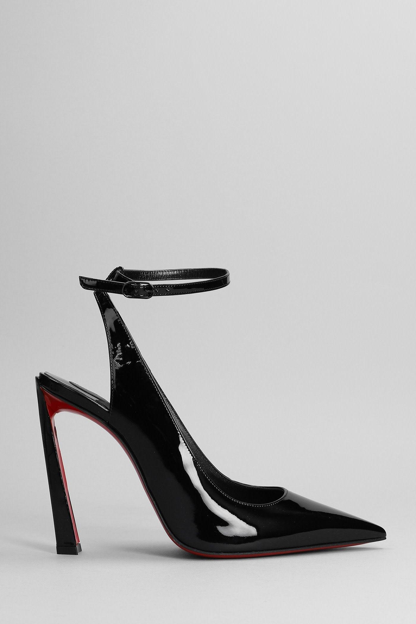 Christian Louboutin Condora Sling 100 Pumps In Patent Leather in Black