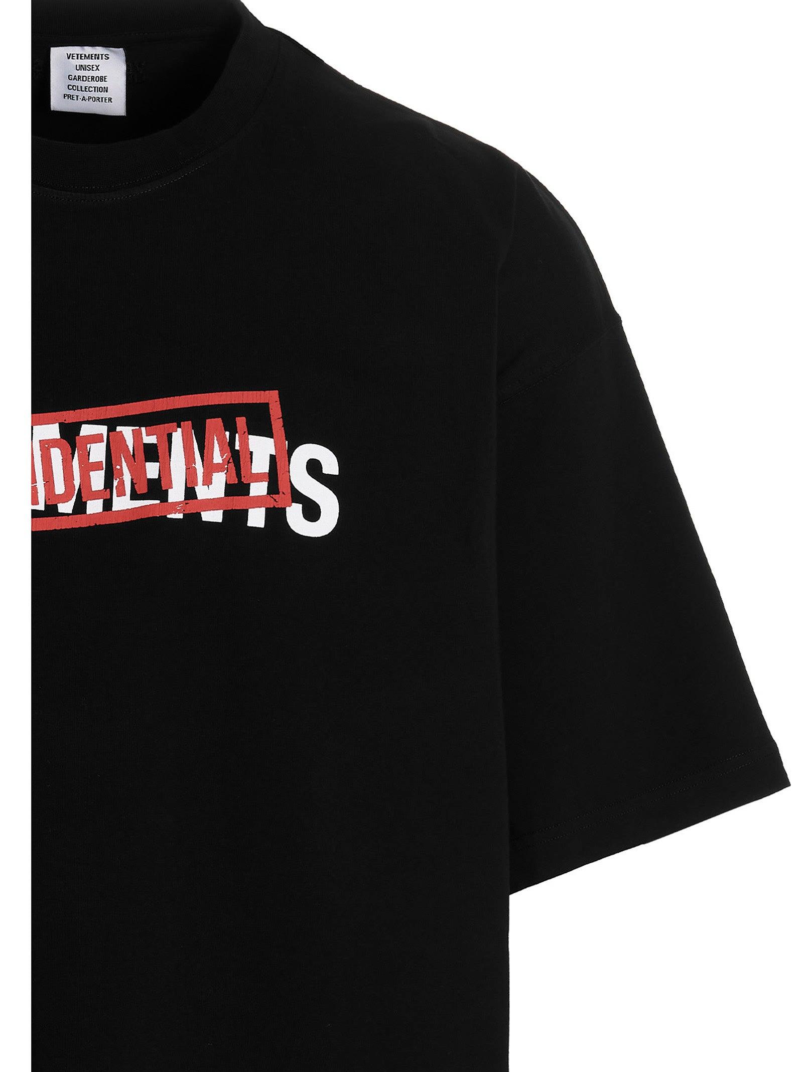Vetements Confidential Logo Cotton T-Shirt - www.jsl.com.br