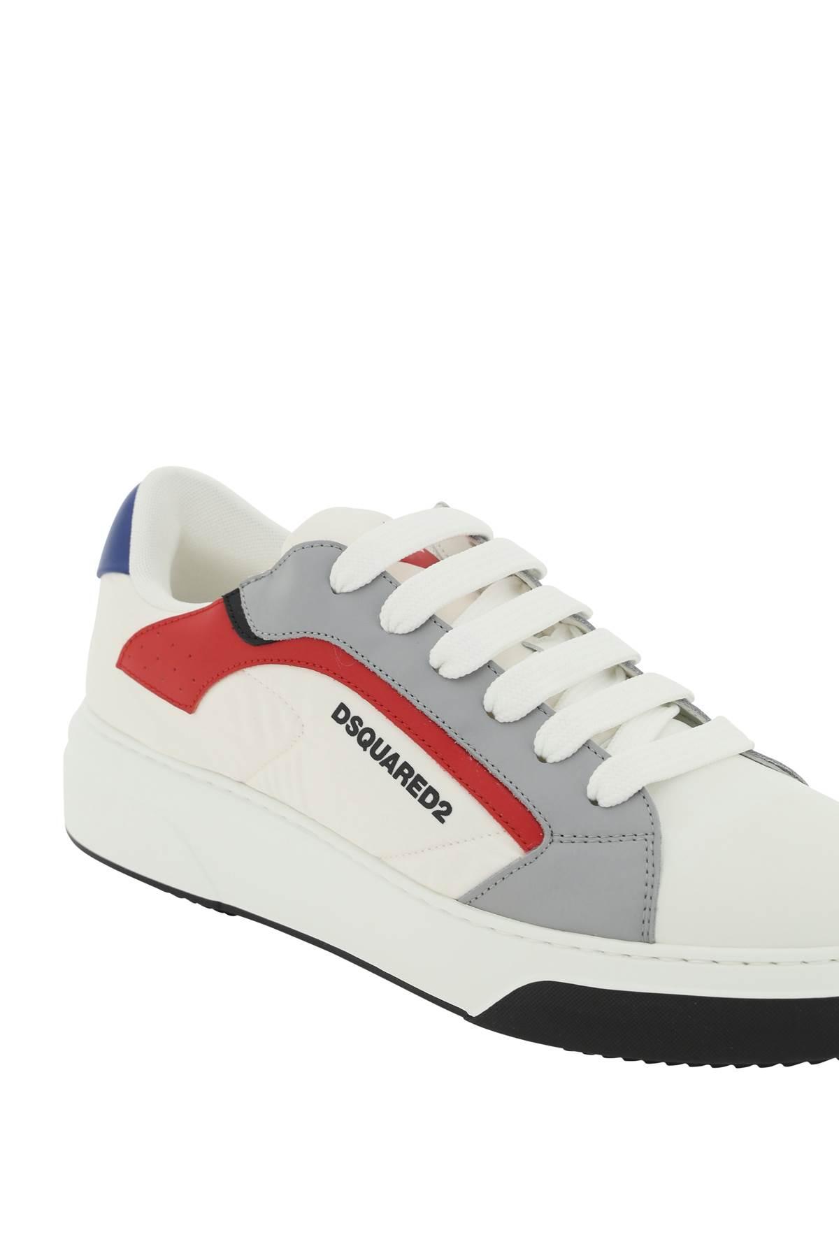 DSquared² Nylon And Leather 'bumper' Sneakers in White for Men | Lyst