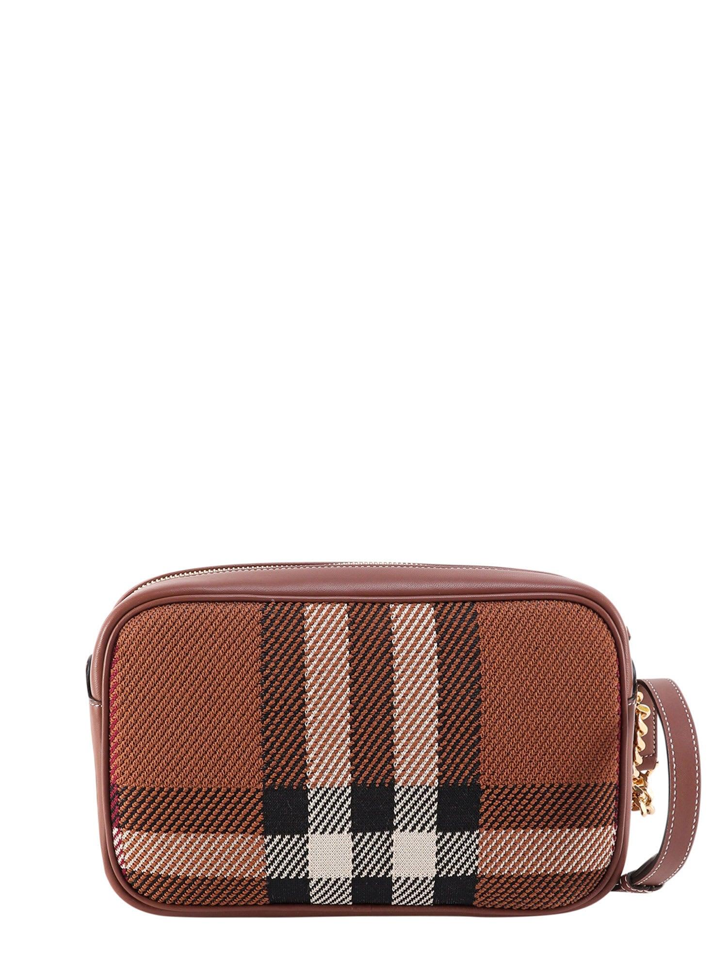 Burberry mini vintage check and leather camera bag new arrivals
