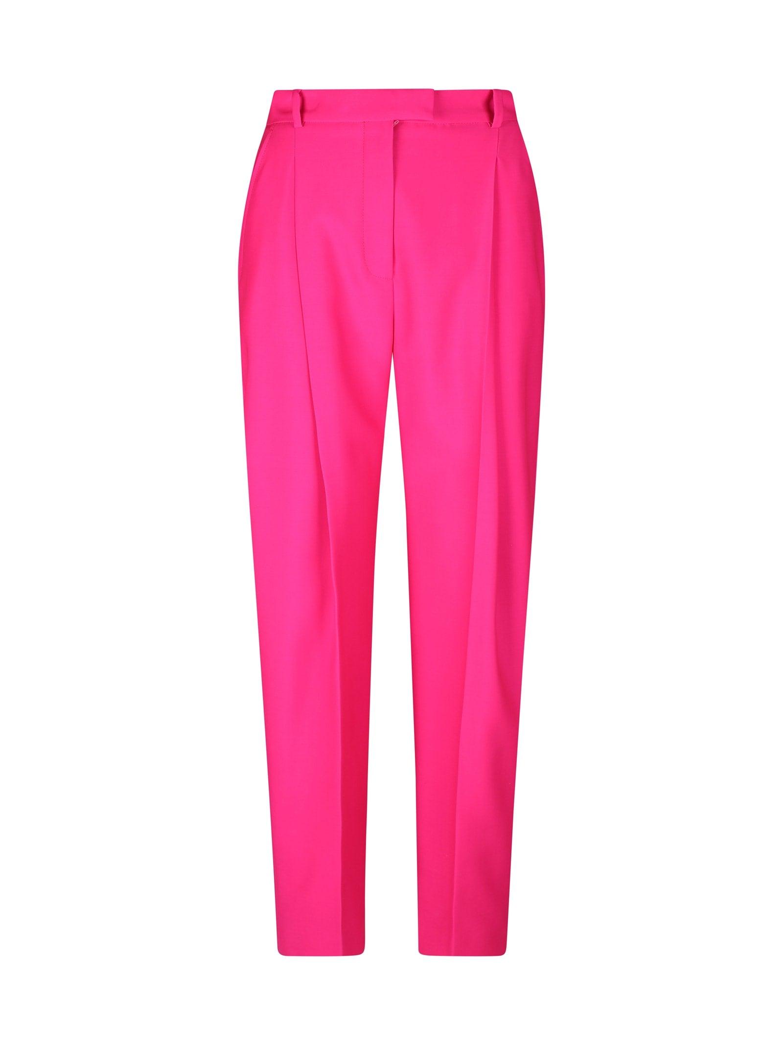 Alexander McQueen Wool Pant - Women in Pink | Lyst
