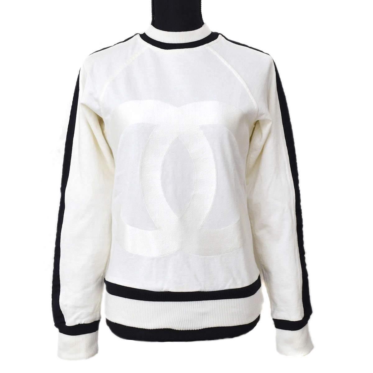 Chanel 2008 Spring Contrast Trim Jumper #34 in White