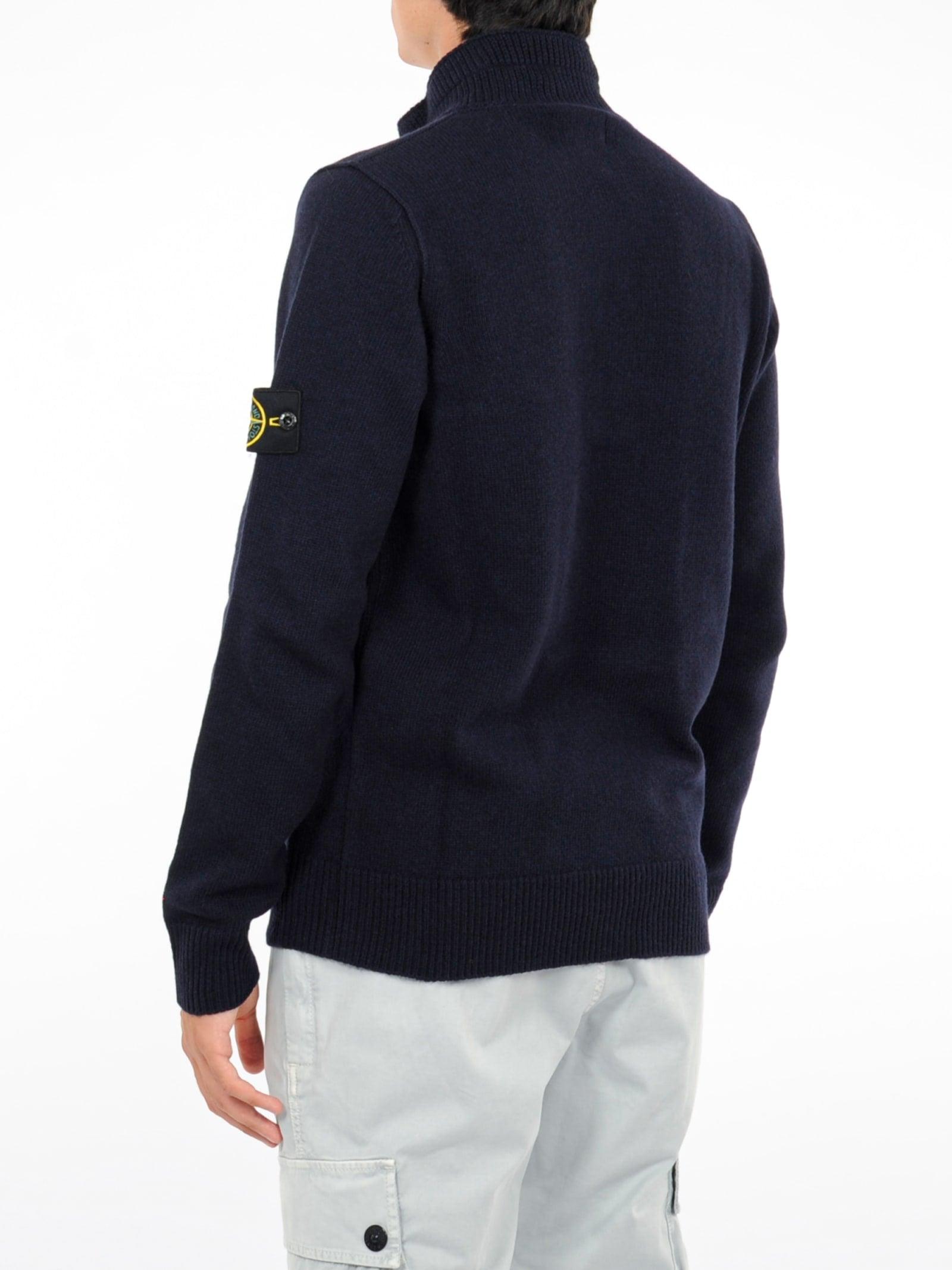 Stone Island Half Zip Knit Sweater in Navy (Blue) for Men - Save 36% | Lyst