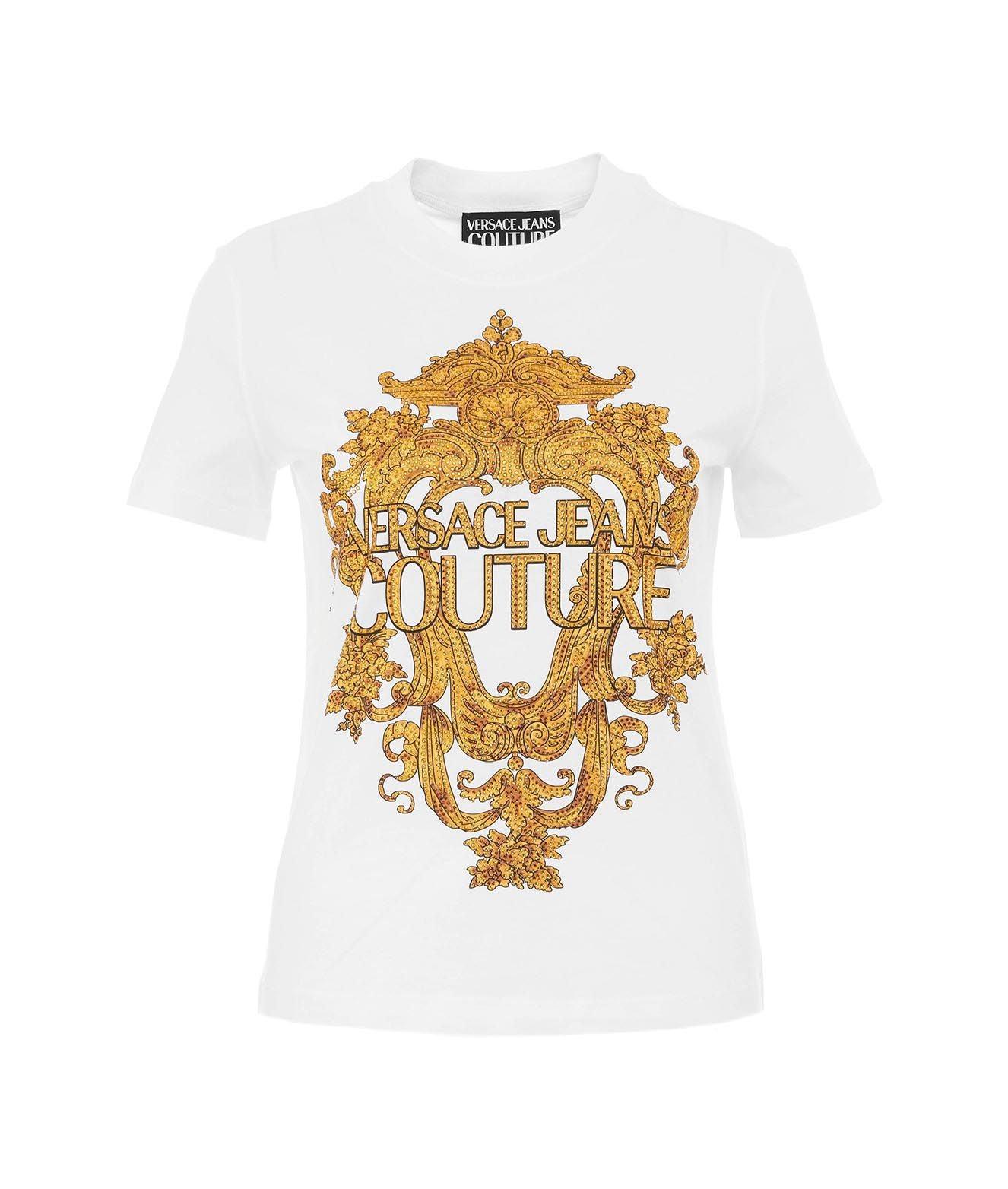 Versace Women's T-shirt in White | Lyst