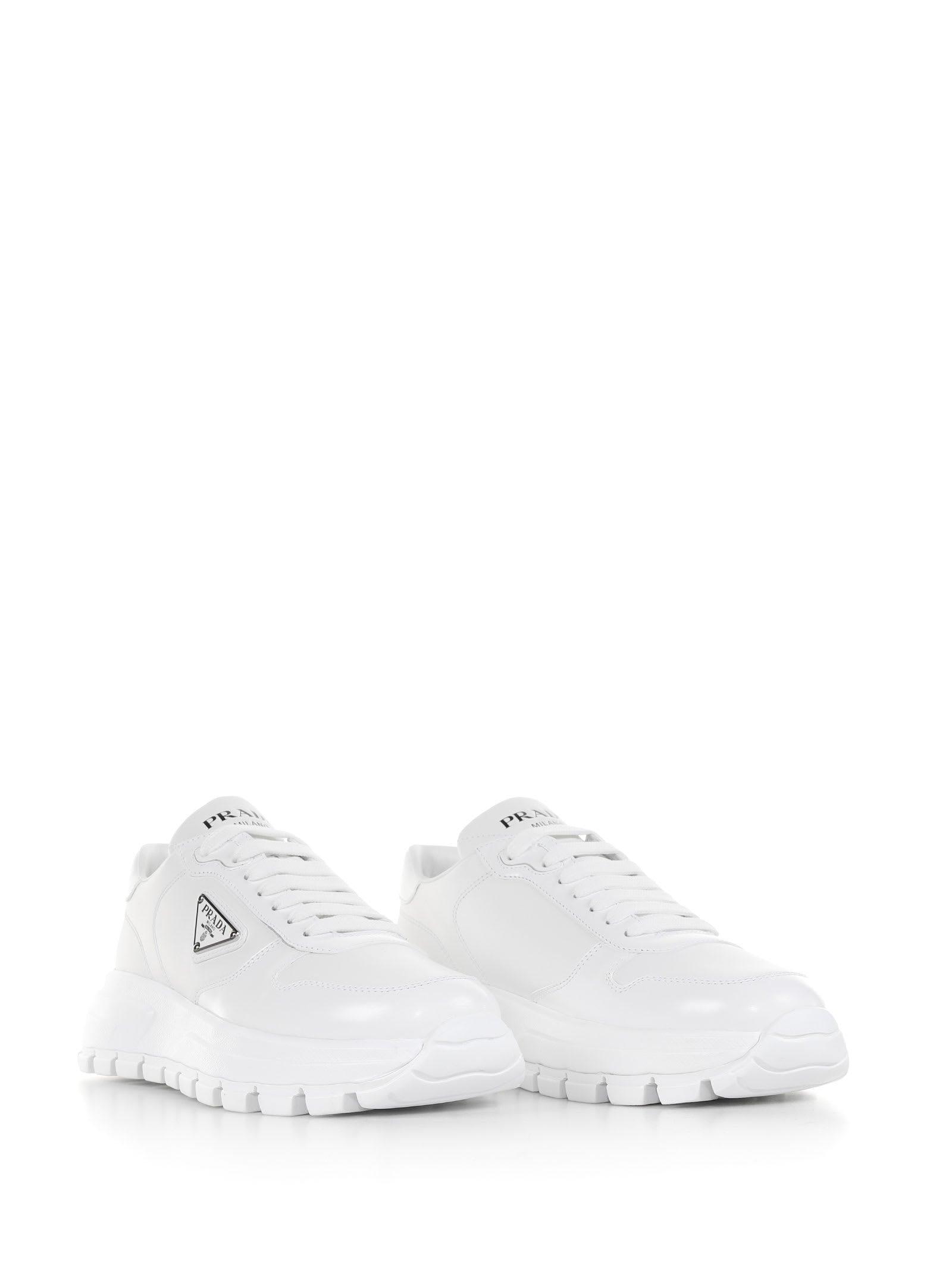 Prada Leather Prax 1 Sneaker In Calfskin in White | Lyst