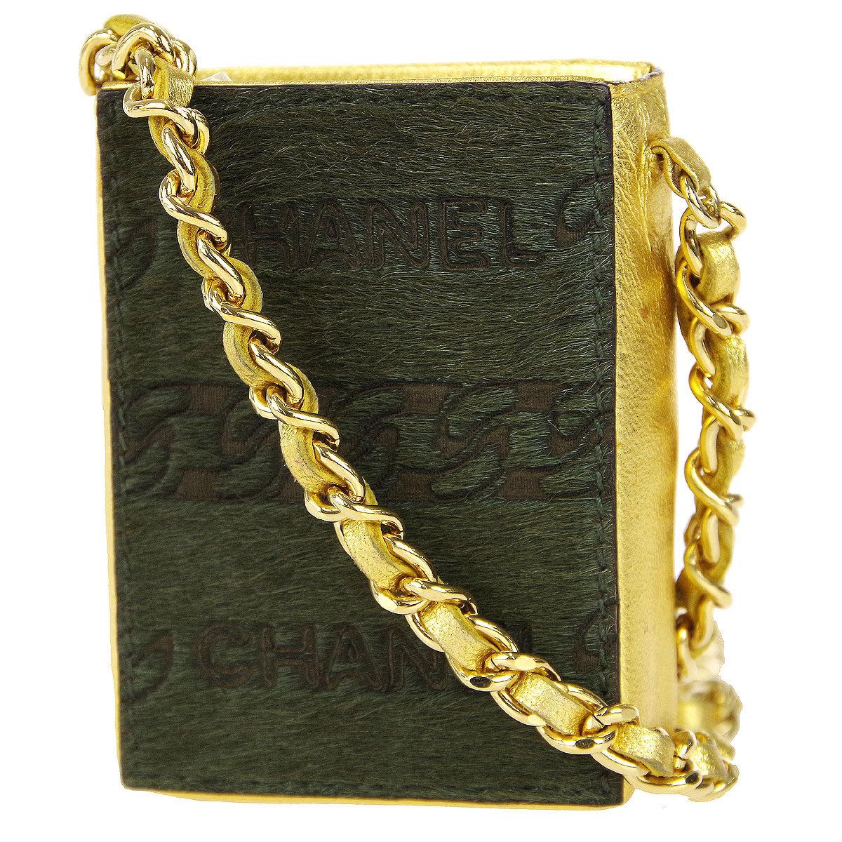 Chanel 2001 Cigarette Case Pony Hair in Green