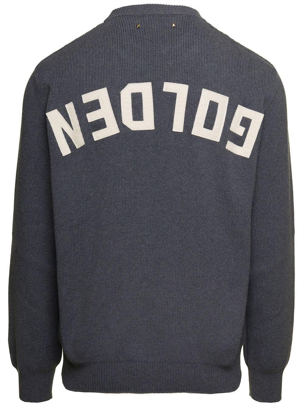 Golden Goose Golden M's Regular Knit Crew Neck Cotton With Logo in