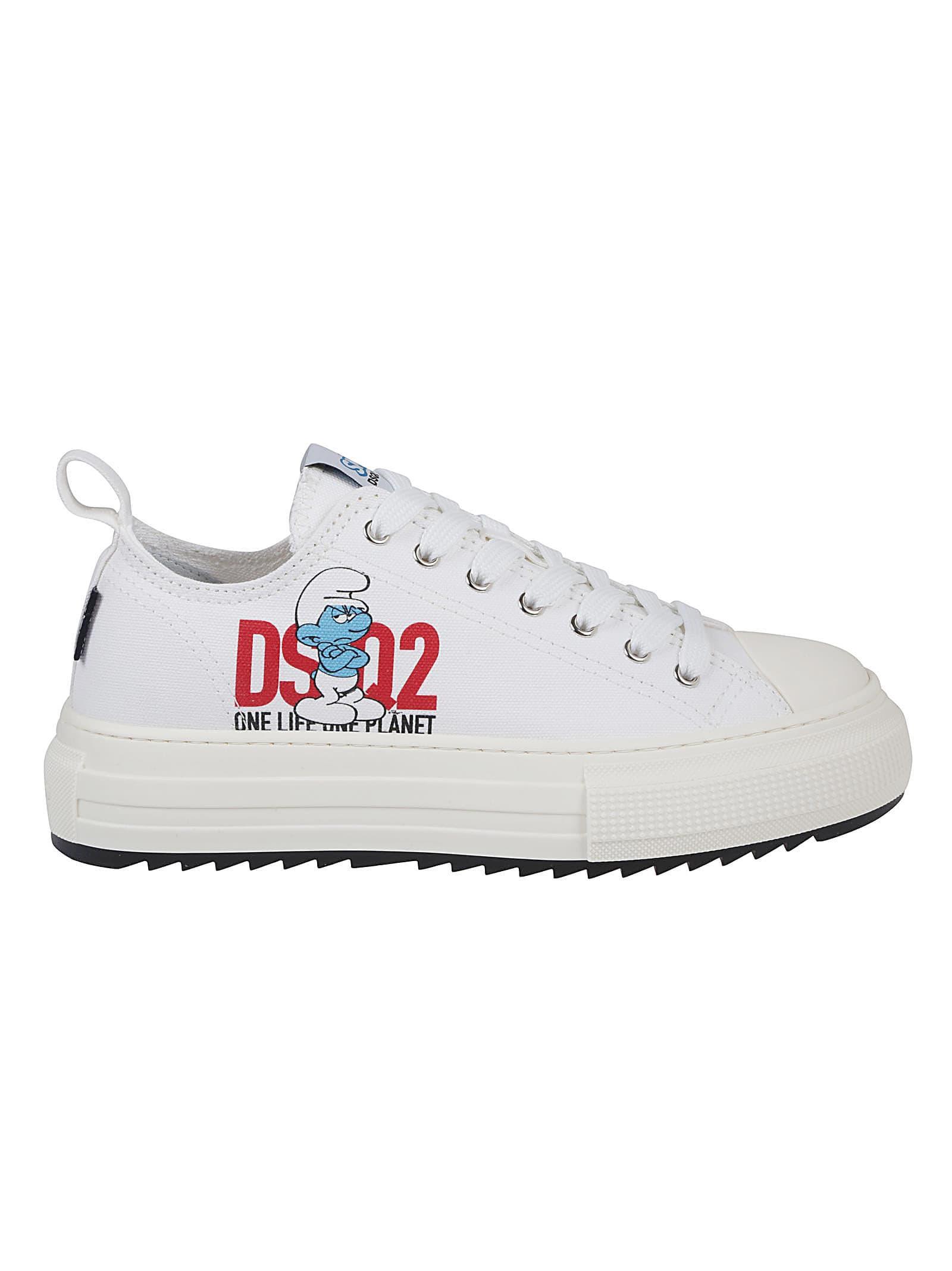 DSquared² Grouchy Smurf Sneakers in White for Men | Lyst