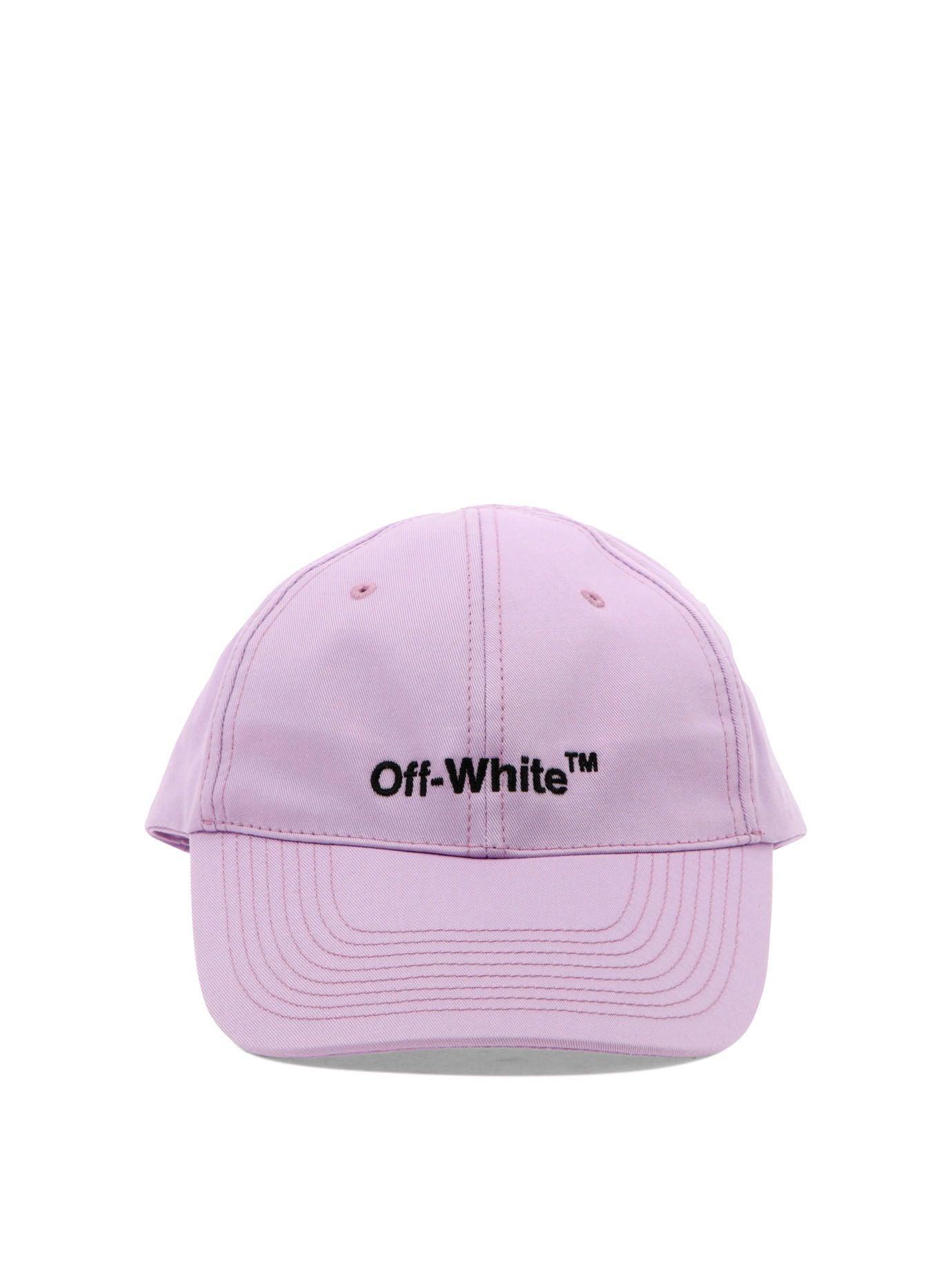 Off-White c/o Virgil Abloh Cotton Arrows Logo-embroidered Cap in Purple Pink Womens Hats Off-White c/o Virgil Abloh Hats 