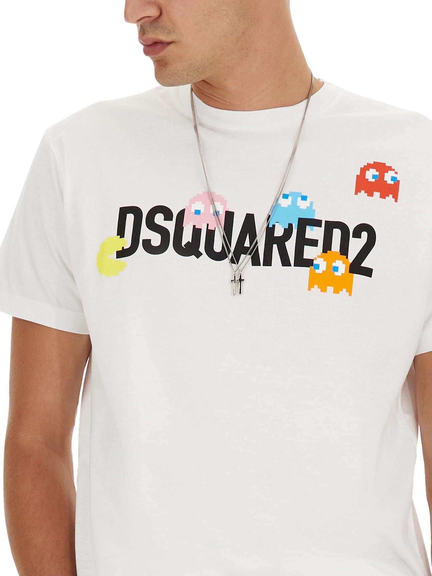 DSquared² Dsquared X Pac-man T-shirt in White for Men | Lyst