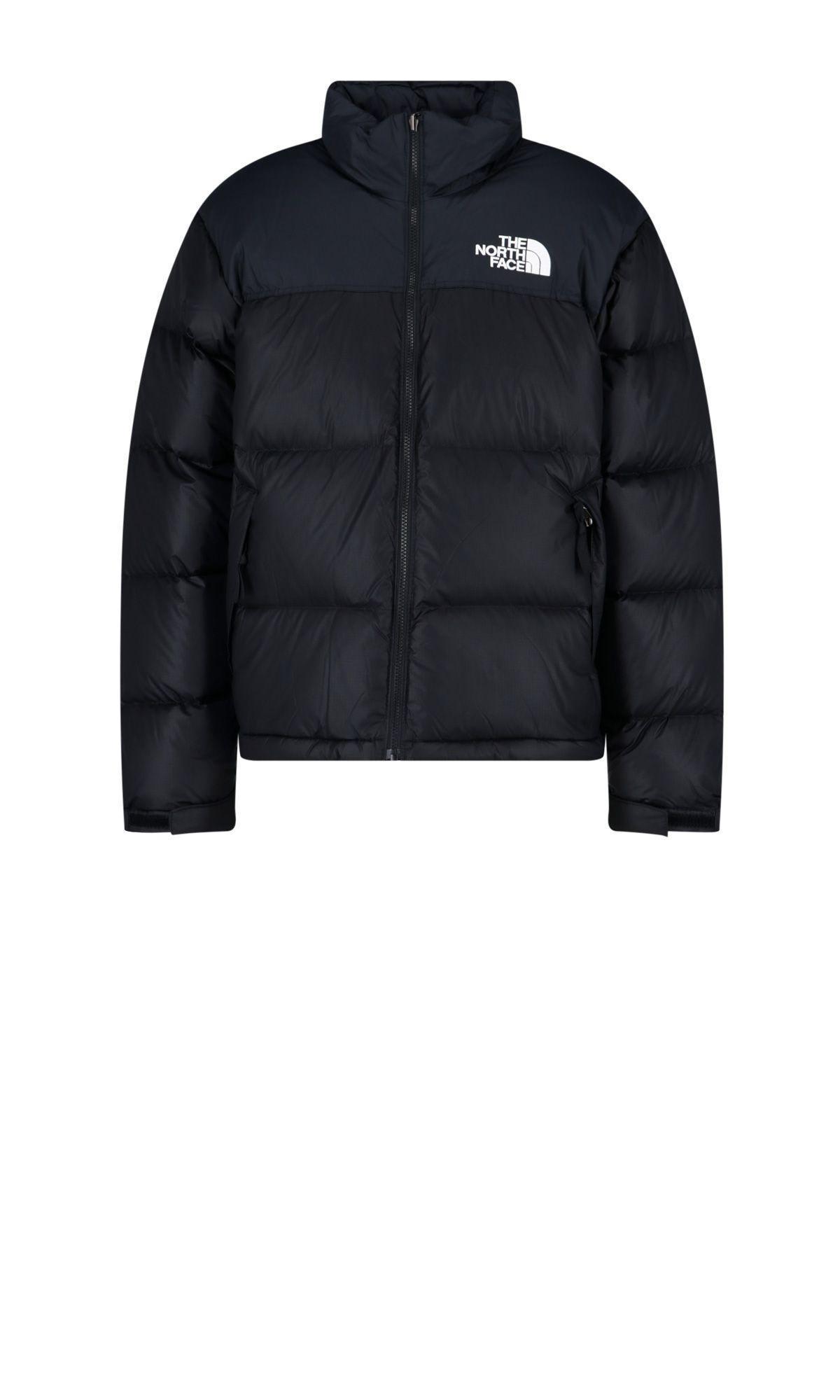 The North Face Logo Down Jacket in Black for Men | Lyst