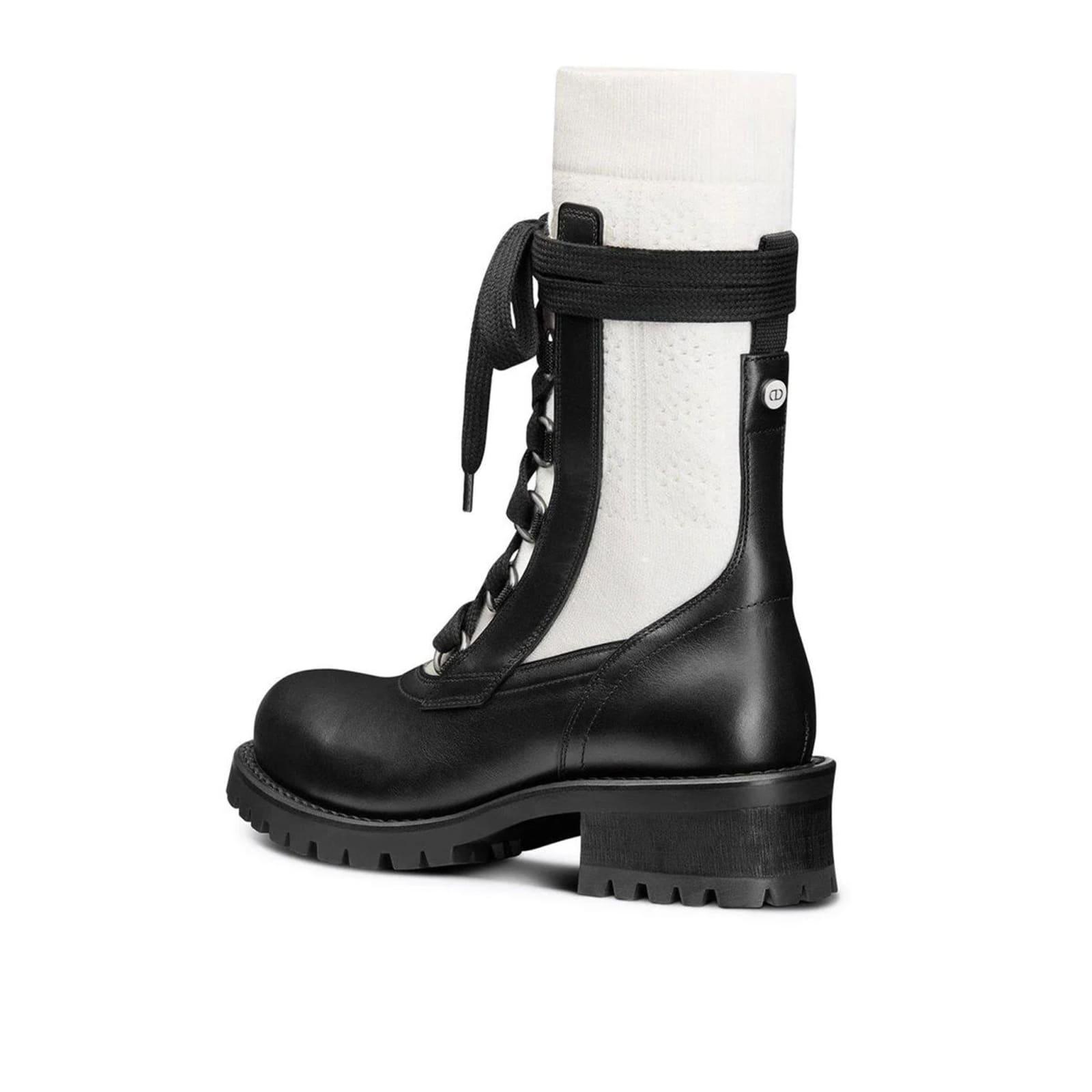 Dior Land Lace-up Boots in Black