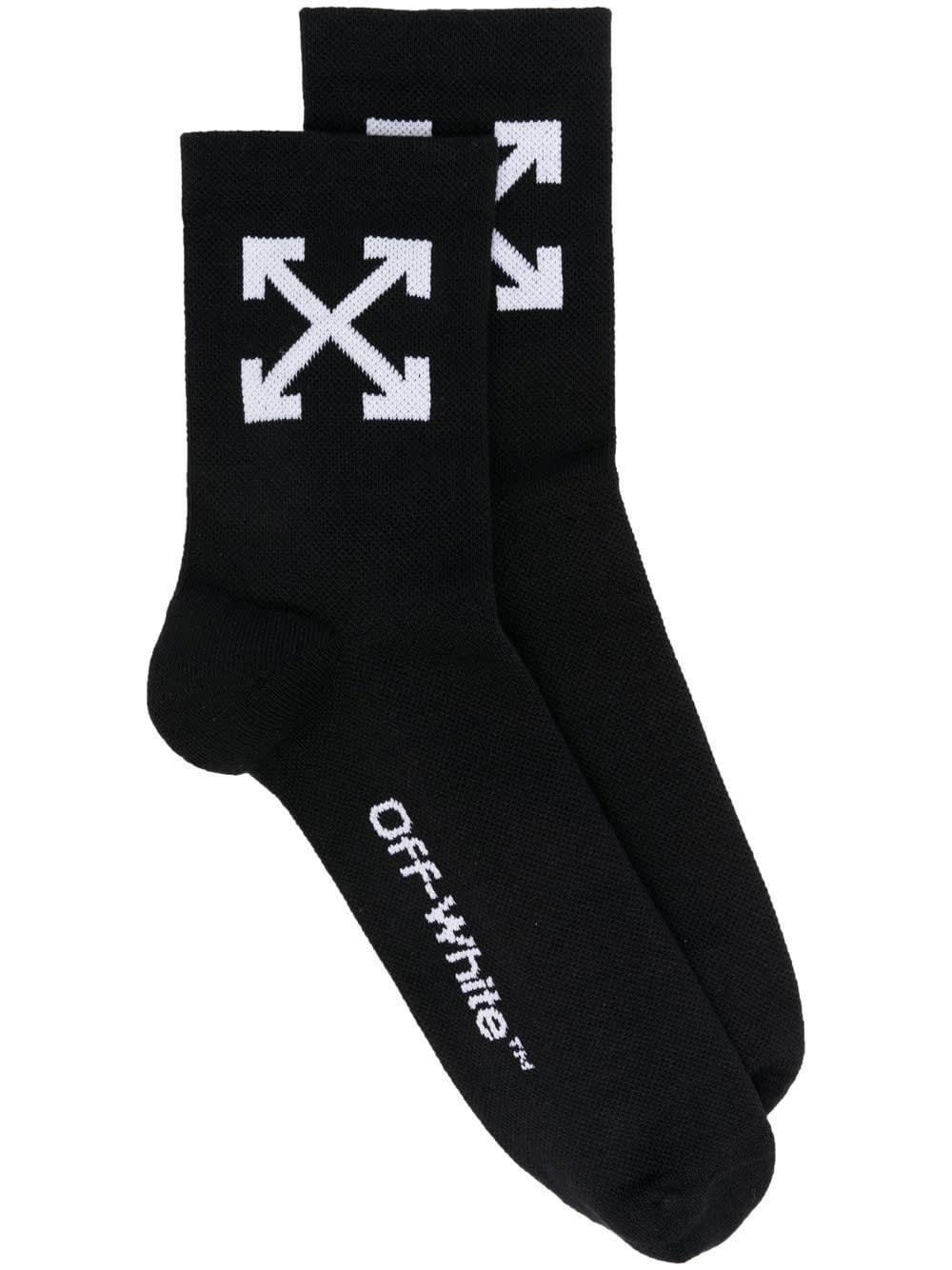 Off-White c/o Virgil Abloh Arrows-motif Ankle Socks in Black | Lyst