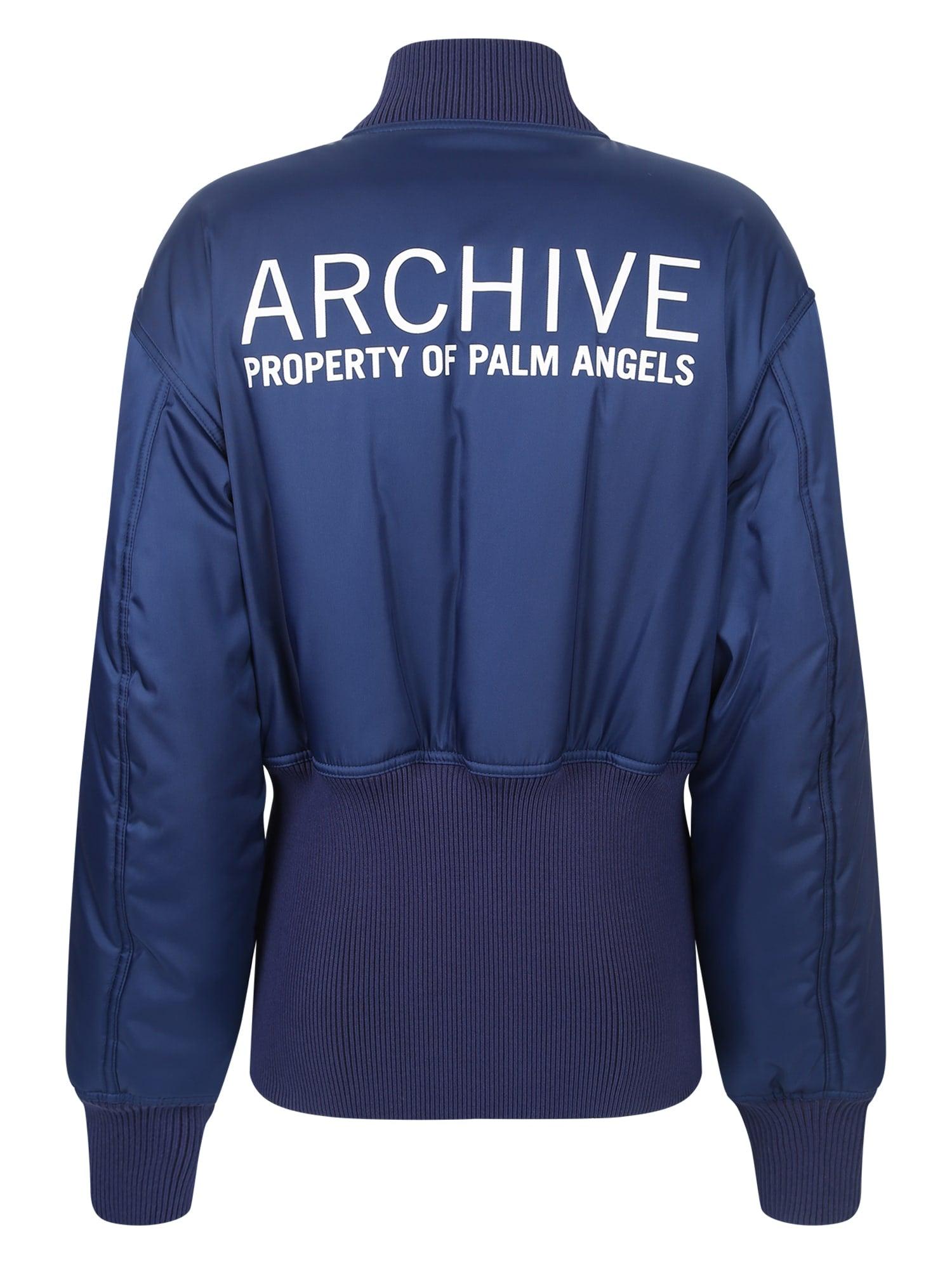 Palm Angels Synthetic Bomber Jacket in Blue - Save 56% | Lyst