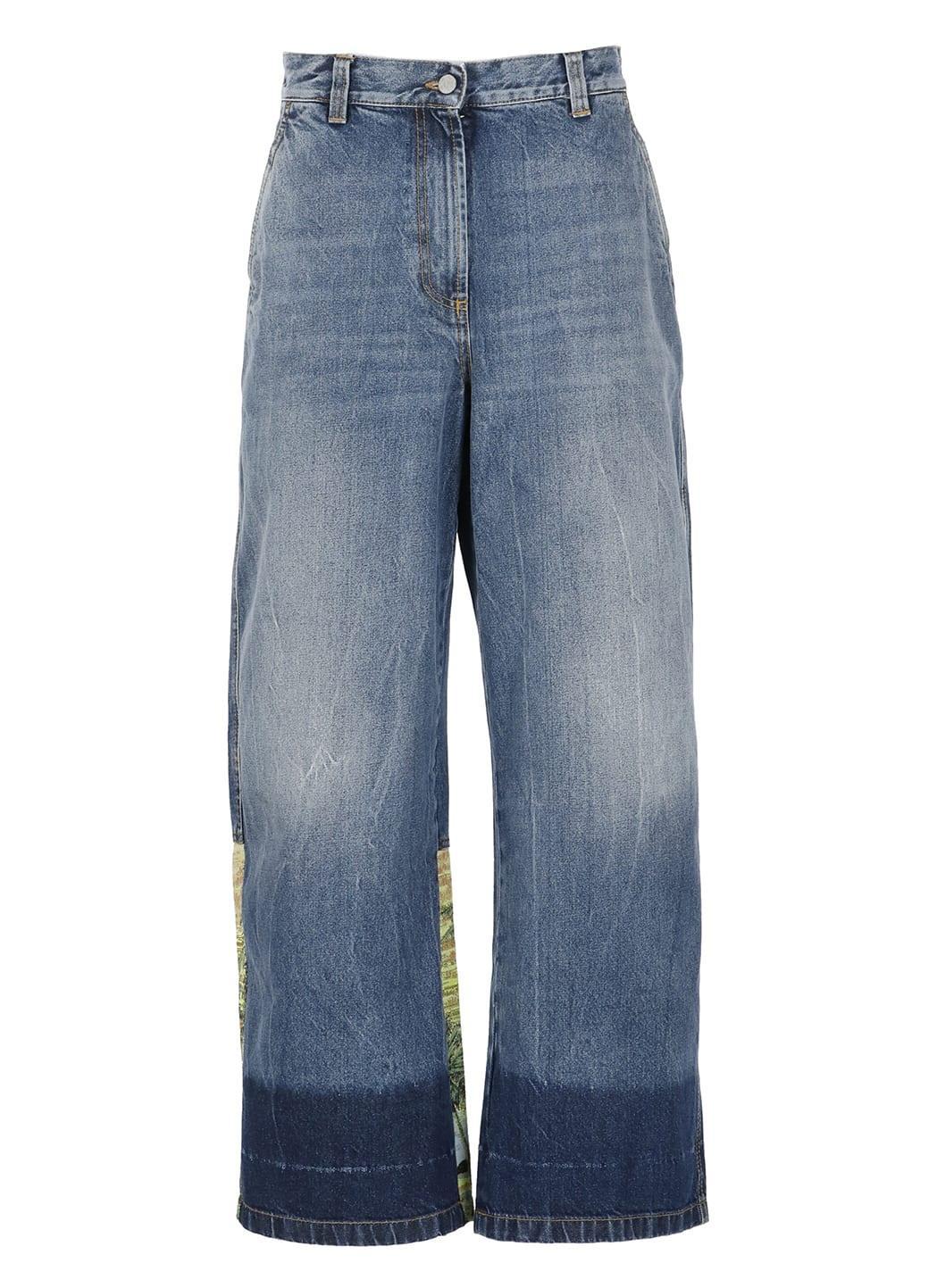 Palm Angels Palms Sunrise Jeans in Blue