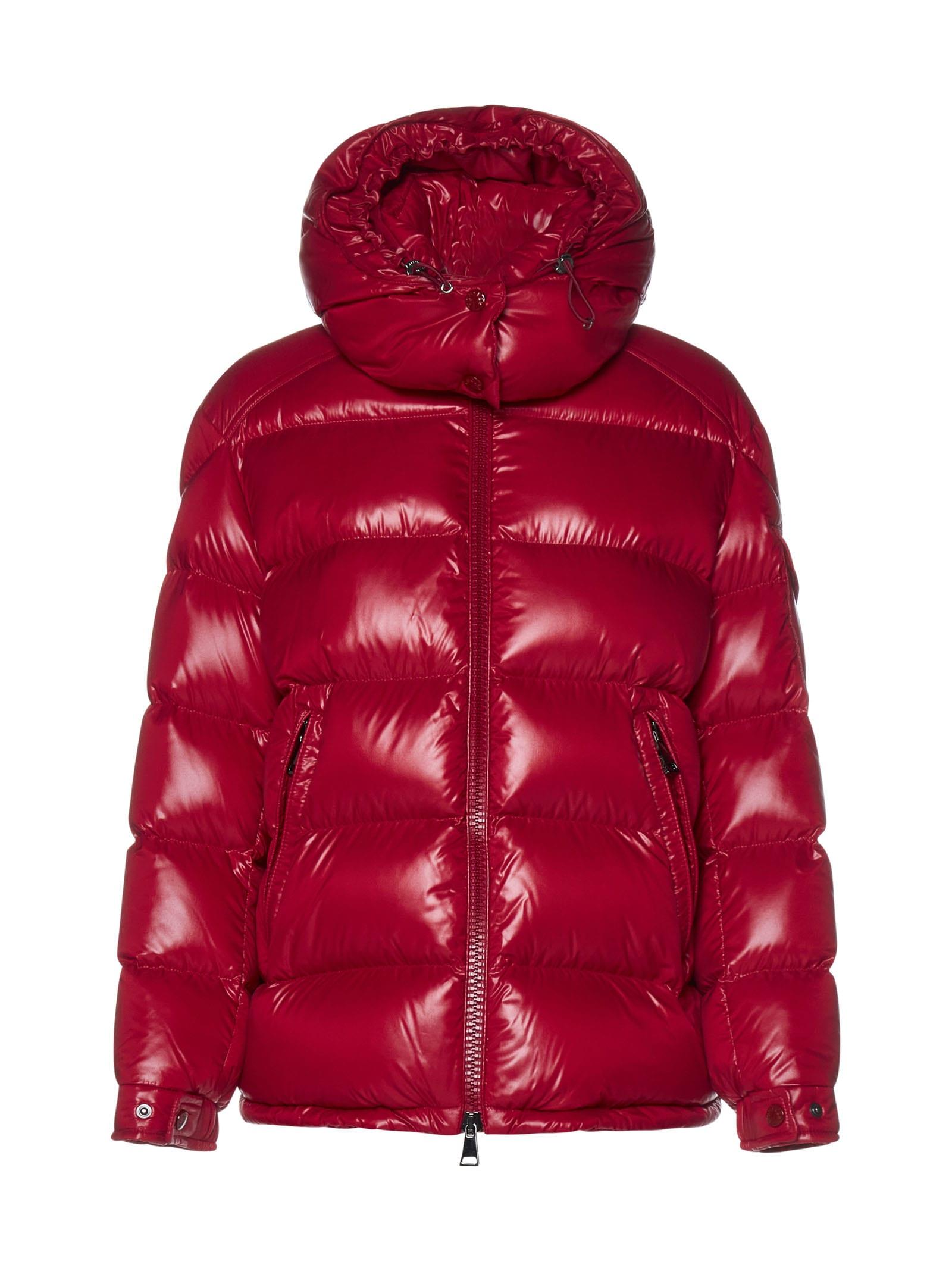 Moncler Maire Quilted Nylon Down Jacket in Red | Lyst