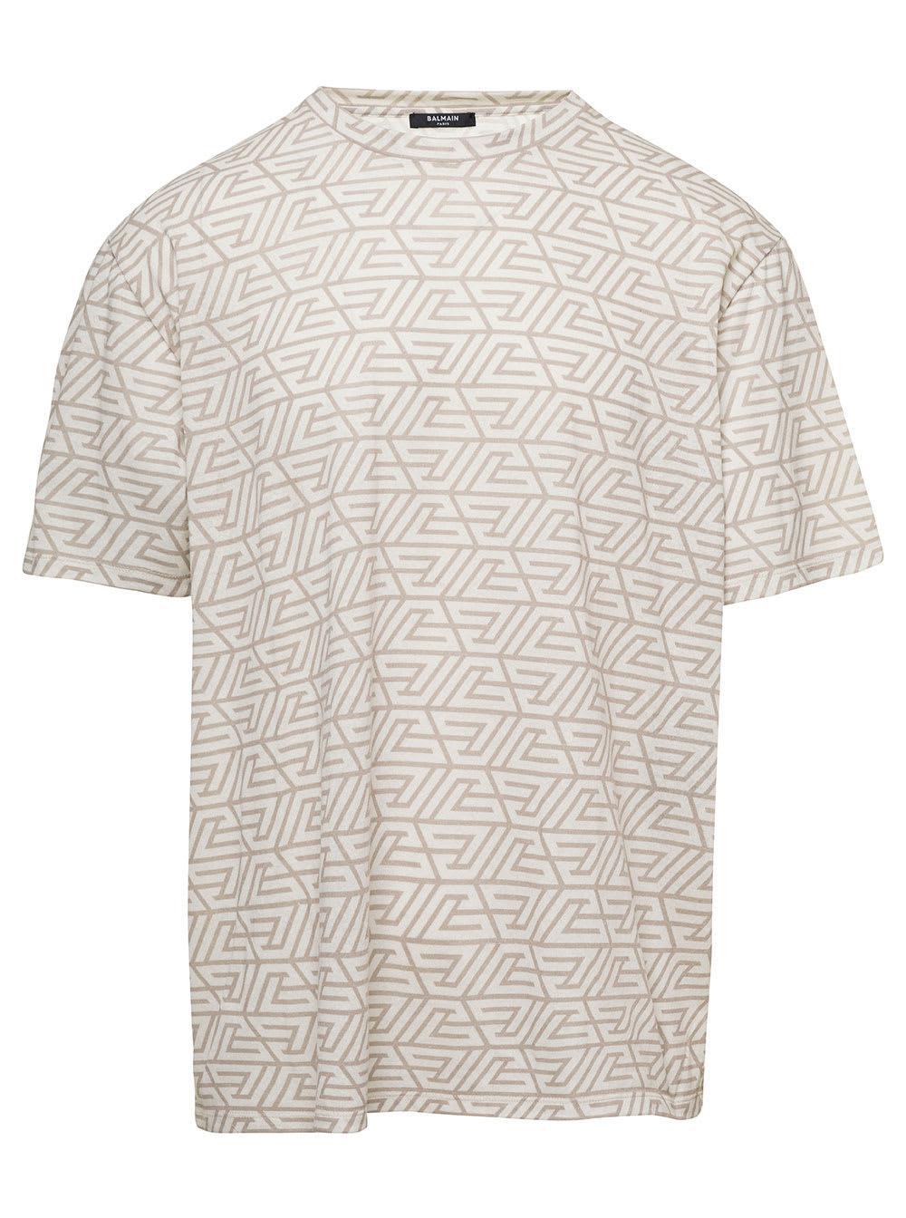 Buy All Over Monogram Flocked T-Shirt Men's Shirts from Buyers