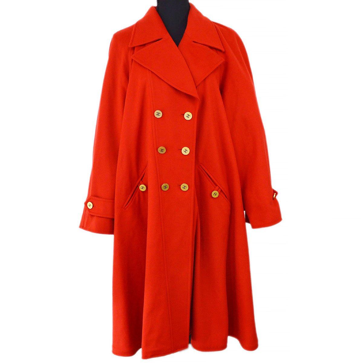 Chanel 1994 Cashmere Double-breasted Coat #38 in Red