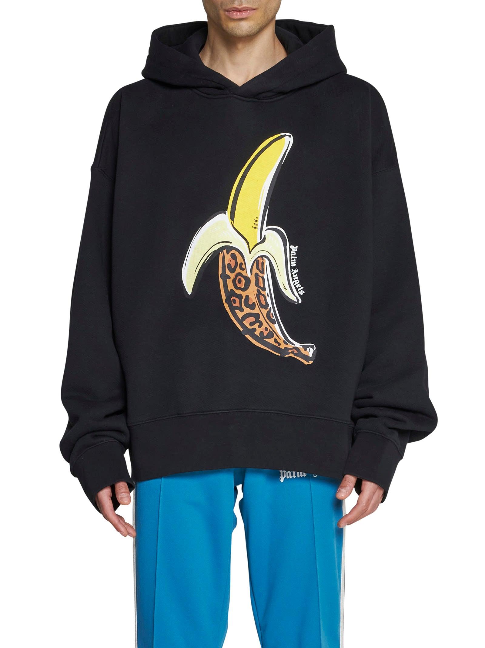 22AW PALM ANGELS BANANA HOODY BLACK | www.jarussi.com.br